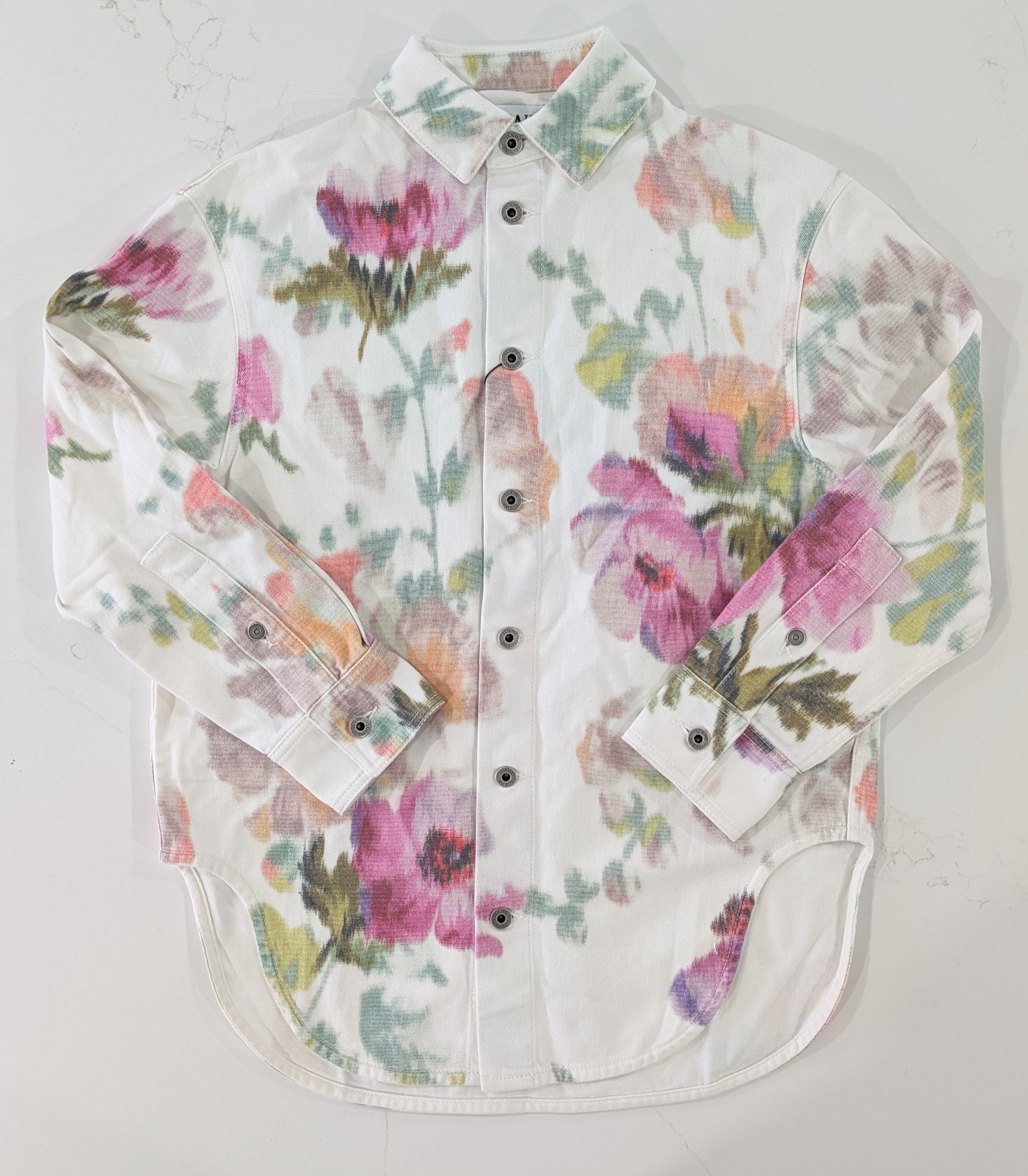 Loewe Loewe Floral Denim Overshirt Jacket White Multicolor IT 38 L Size L / US 10 / IT 46 - 1 Thumbnail