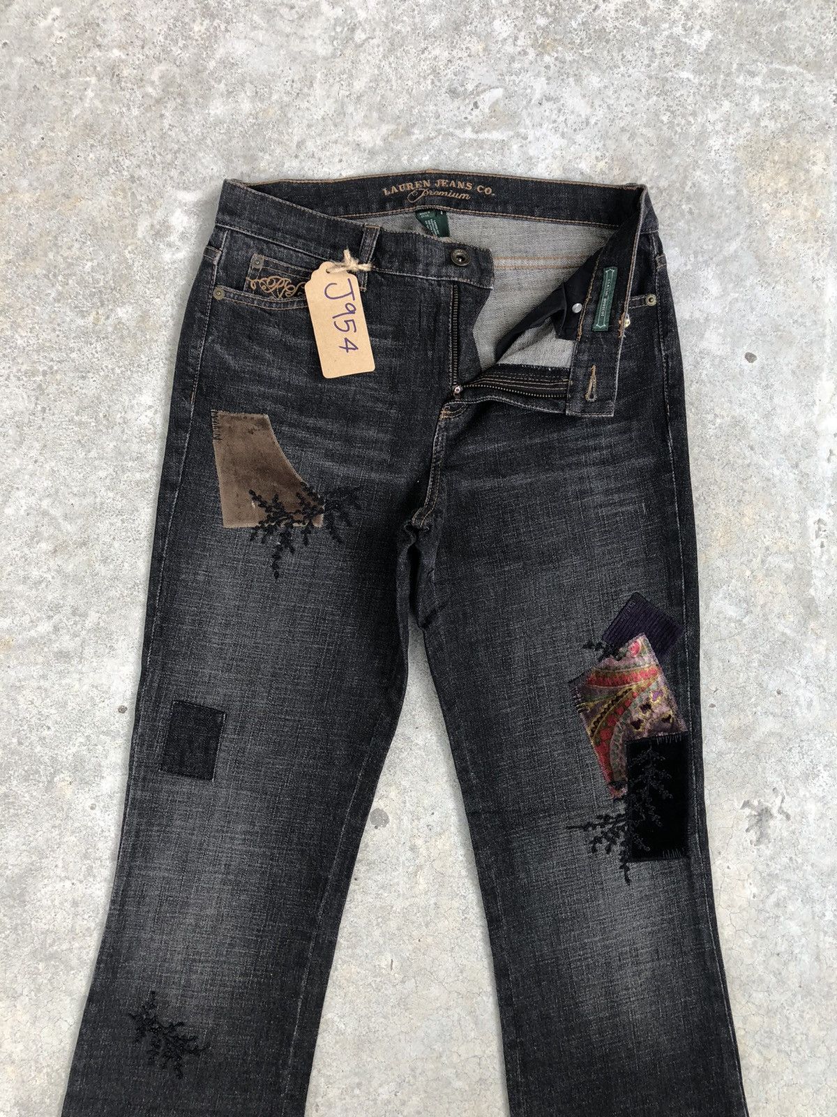 Lauren Ralph Lauren Japanese Lauren Flared Jeans Patchwork Size US 29 - 3 Thumbnail
