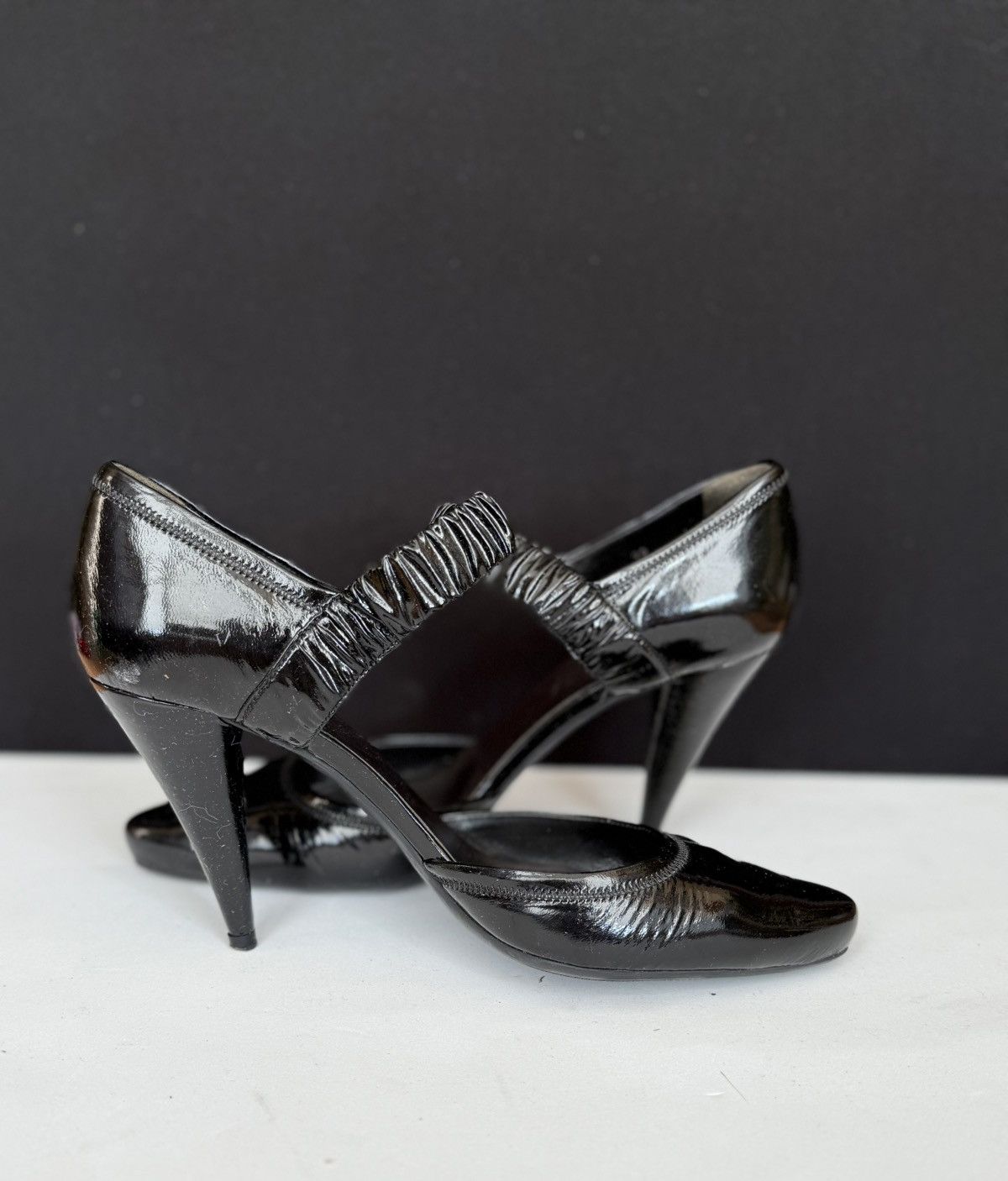 Prada Prada Black Patent Leather Heels Sizes 39 Size US 9 / IT 39 - 3 Thumbnail