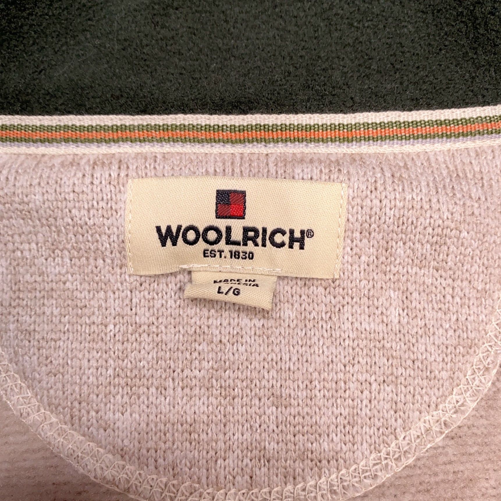 Vintage Woolrich Mens Fleece Sweater Large Beige 1/4 Zip Outdoor Size US L / EU 52-54 / 3 - 5 Thumbnail