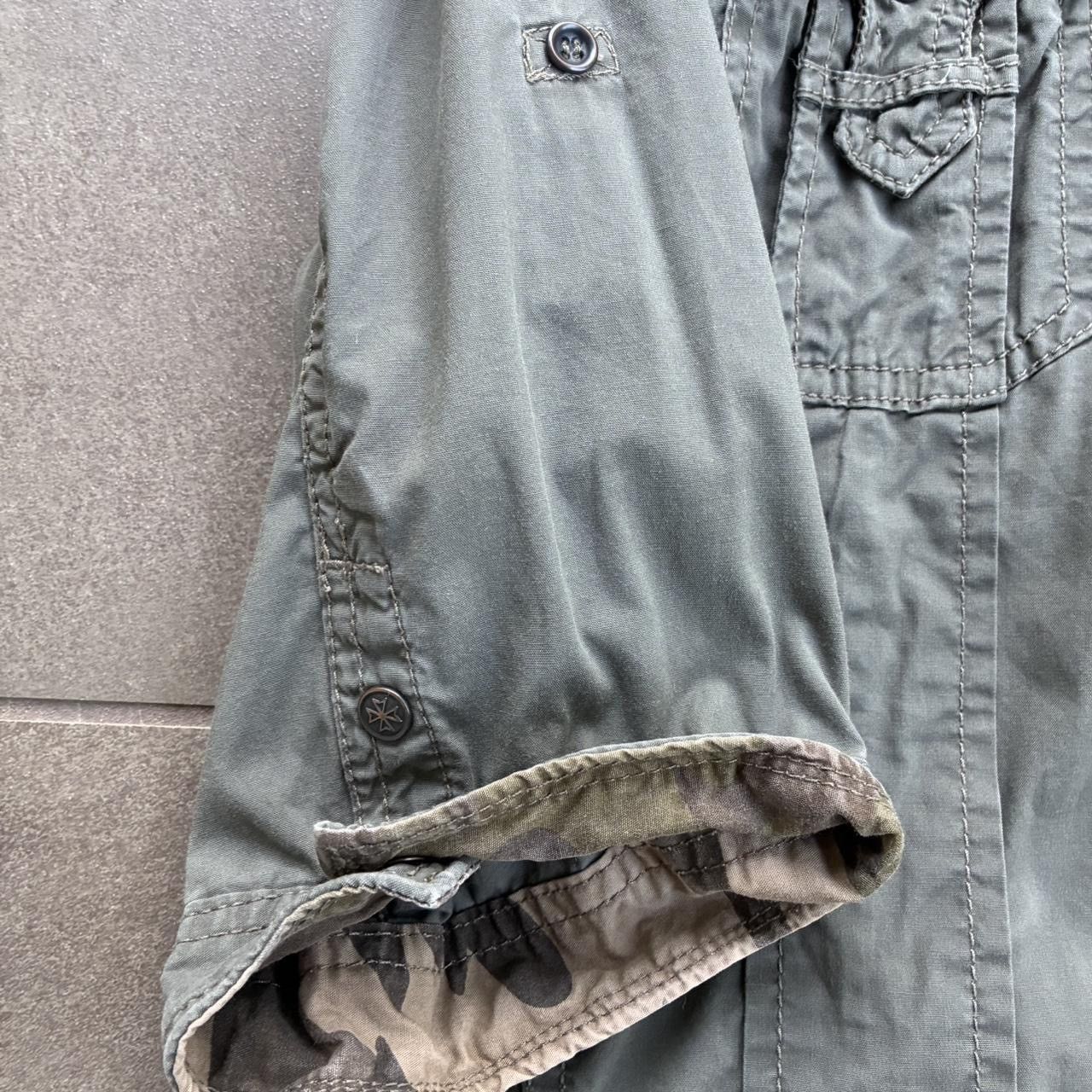 Nicole Club Nicole Club For Men camo lined khaki button up shirt Size US S / EU 44-46 / 1 - 6 Thumbnail