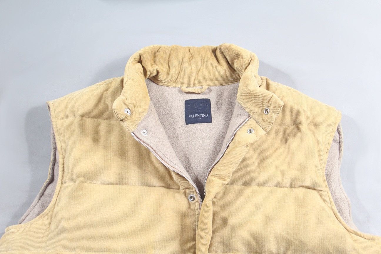 Valentino Valentino Corduroy Luxury Vintage Gilet Vest Jacket Beige XL Size US XXL / EU 58 / 5 - 5 Thumbnail