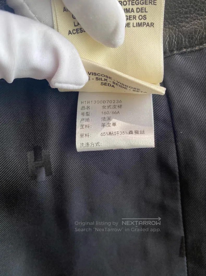 Hermes Hermes Black Leather Skirt Size 24" / US 00 / IT 34 - 5 Thumbnail