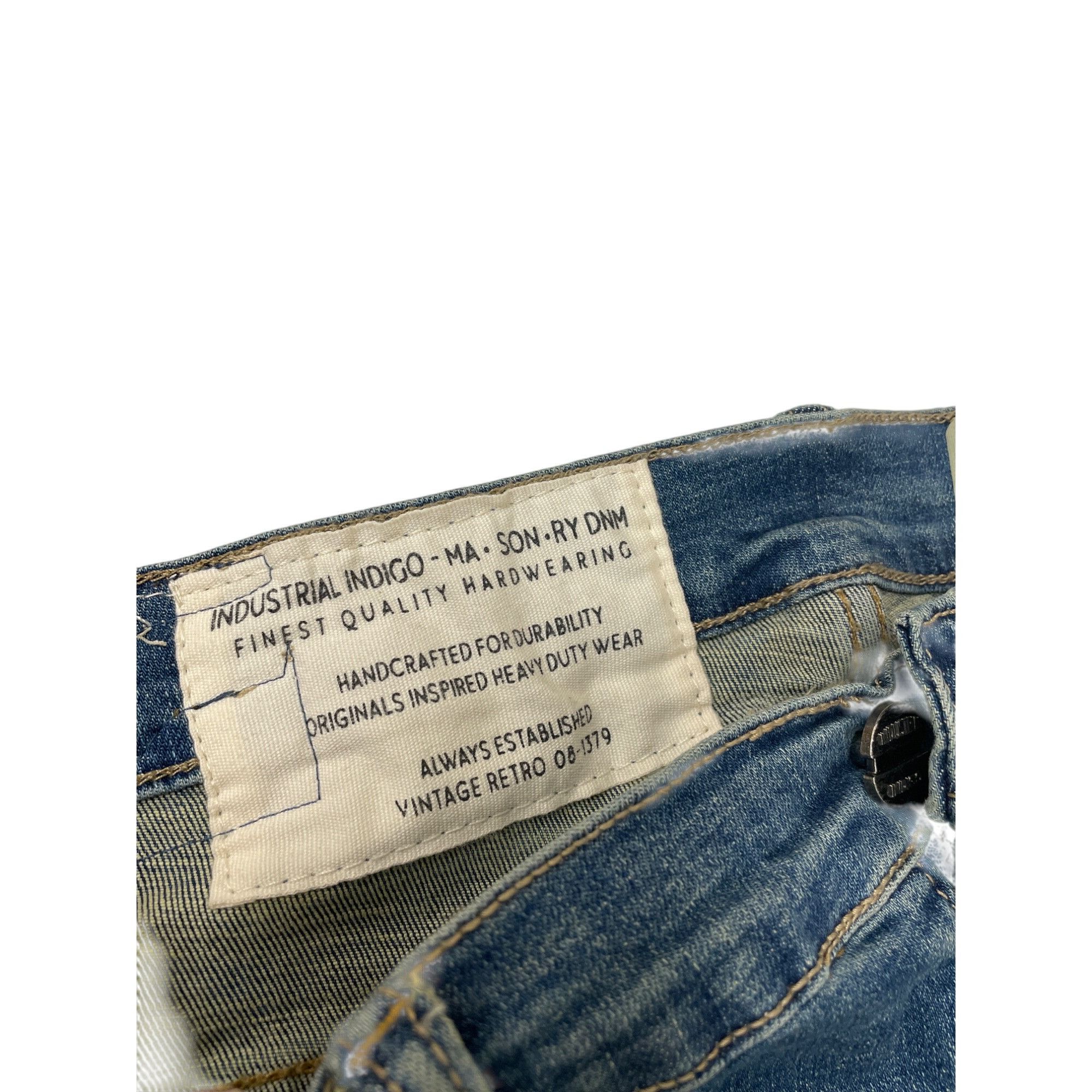 Other Industrial Indigo Mens Blue Distressed Cargo Jeans Pants Siz Size US 38 / EU 54 - 3 Thumbnail