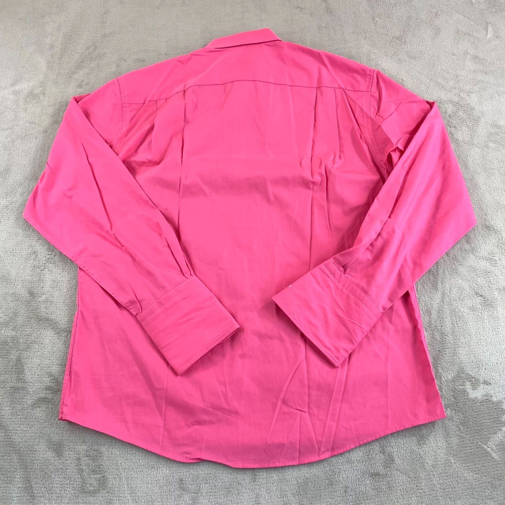 Eton VINTAGE ETON Dress Shirt Men 42 16.5 Pink French Cuff Designer Long Sleeve NWOT Size 46R - 4 Thumbnail