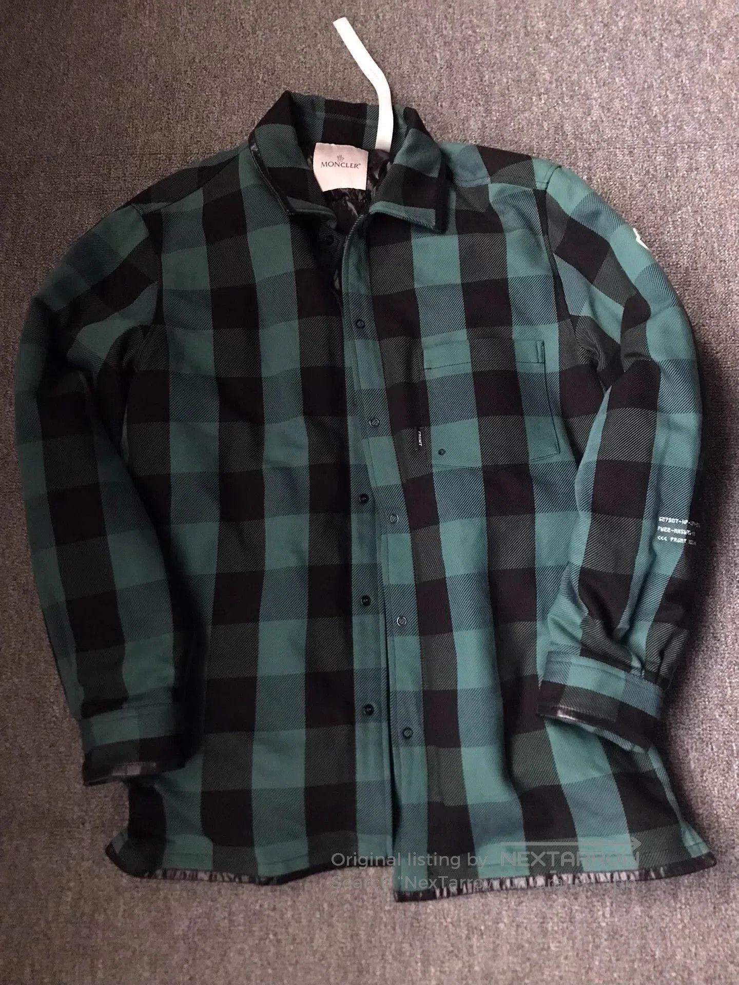 Moncler Green Plaid Long Sleeve Button-Up Shirt XL. Size US XL / EU 56 / 4 - 3 Thumbnail