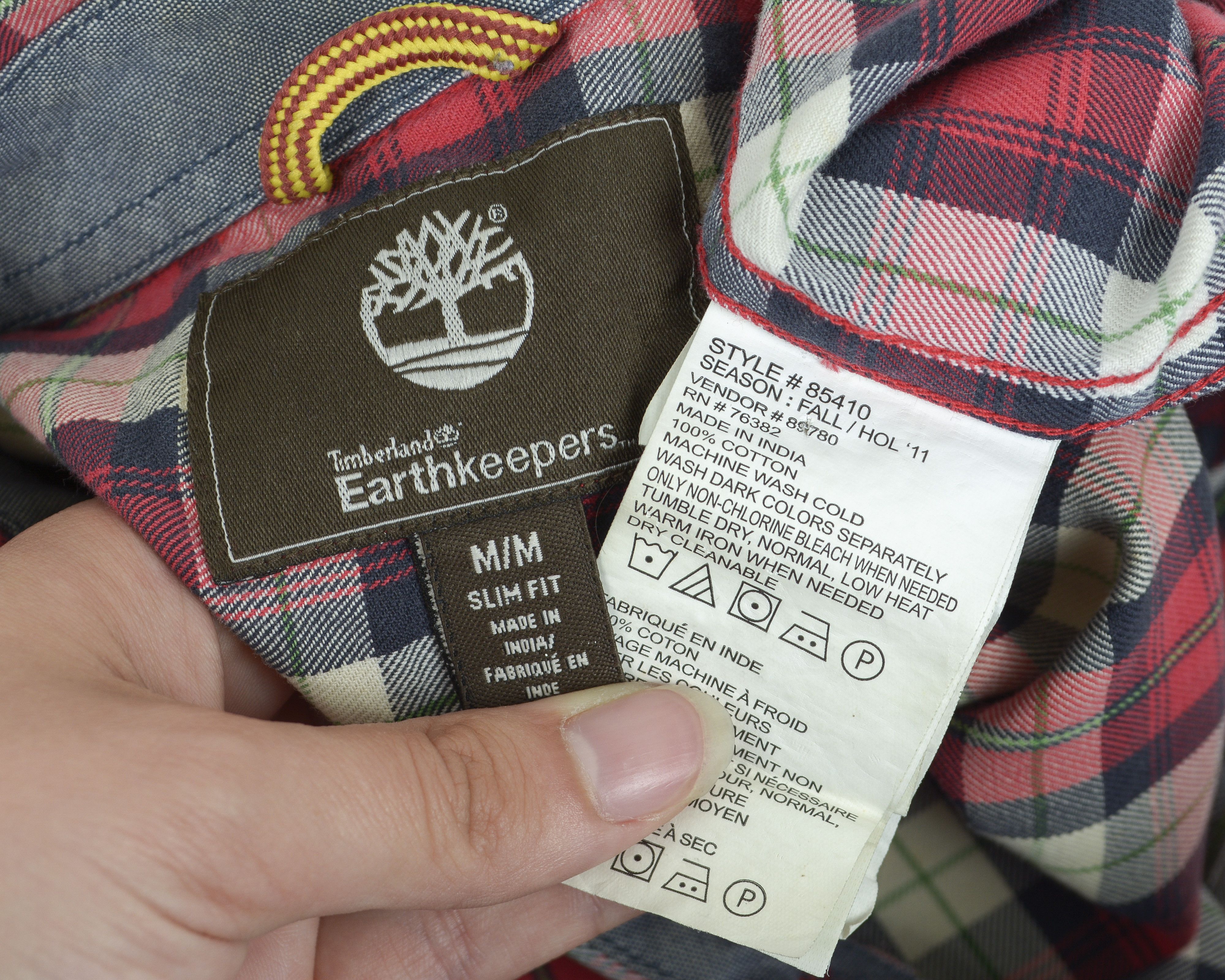Timberland Earthkeepers M Slim Fit Shirt Check Plaid Button Up Top Size US M / EU 48-50 / 2 - 6 Thumbnail