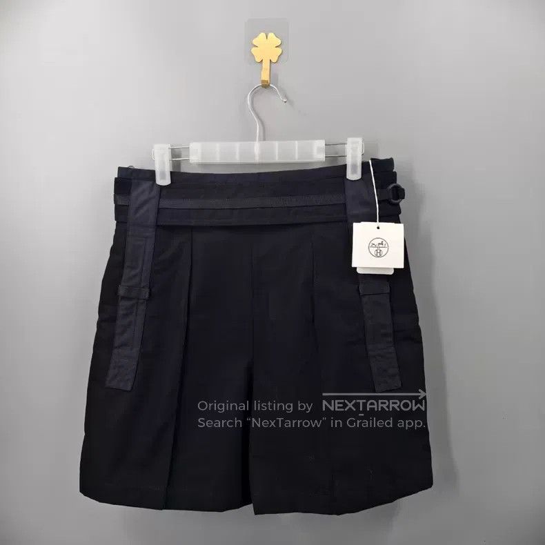 Hermes Hermes Black/White Belt Logo Shorts Size 25" / US 0 / IT 36 - 6 Thumbnail