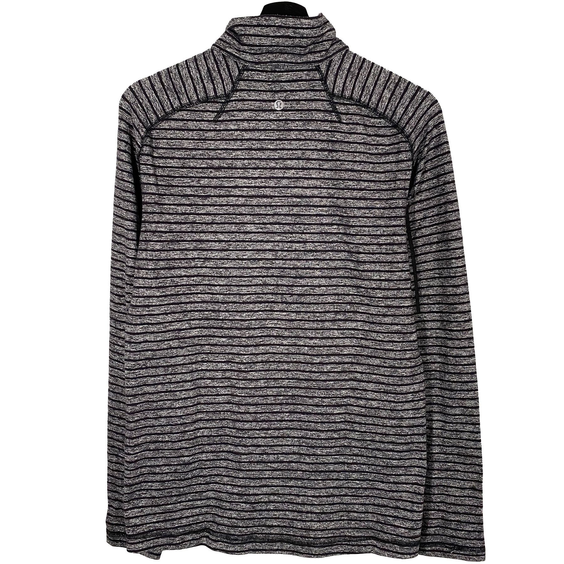 Lululemon Lululemon Studio Half Zip Classic Stripe Heathered Black Size US M / EU 48-50 / 2 - 4 Thumbnail