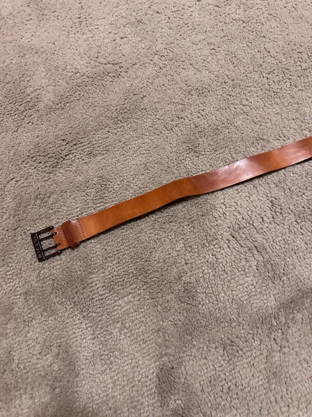 Diesel Diesel Leather Belt Brown Sz 85 Size ONE SIZE - 3 Thumbnail