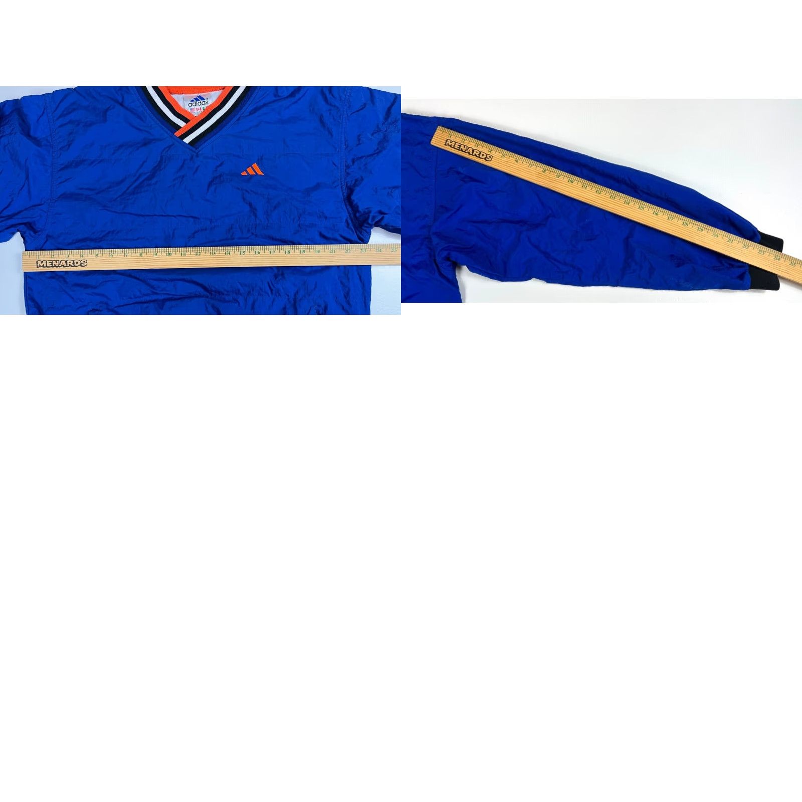 Adidas VINTAGE Adidas Windbreaker Jacket Mens 90s V-Neck Pullover Sz M Blue Front Pockets Zip Side Embroidery Size US M / EU 48-50 / 2 - 10 Thumbnail