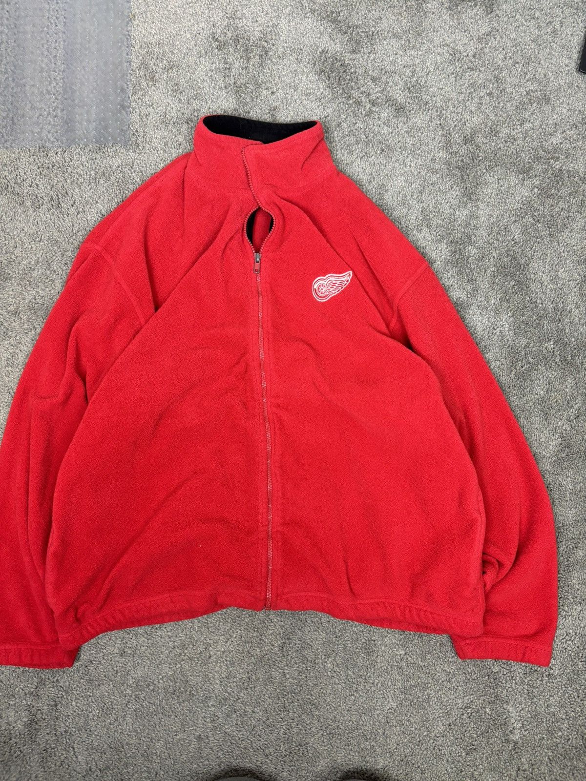 NHL Vintage Detroit red wings fleece full zip up Size US XL / EU 56 / 4 - 1 Thumbnail