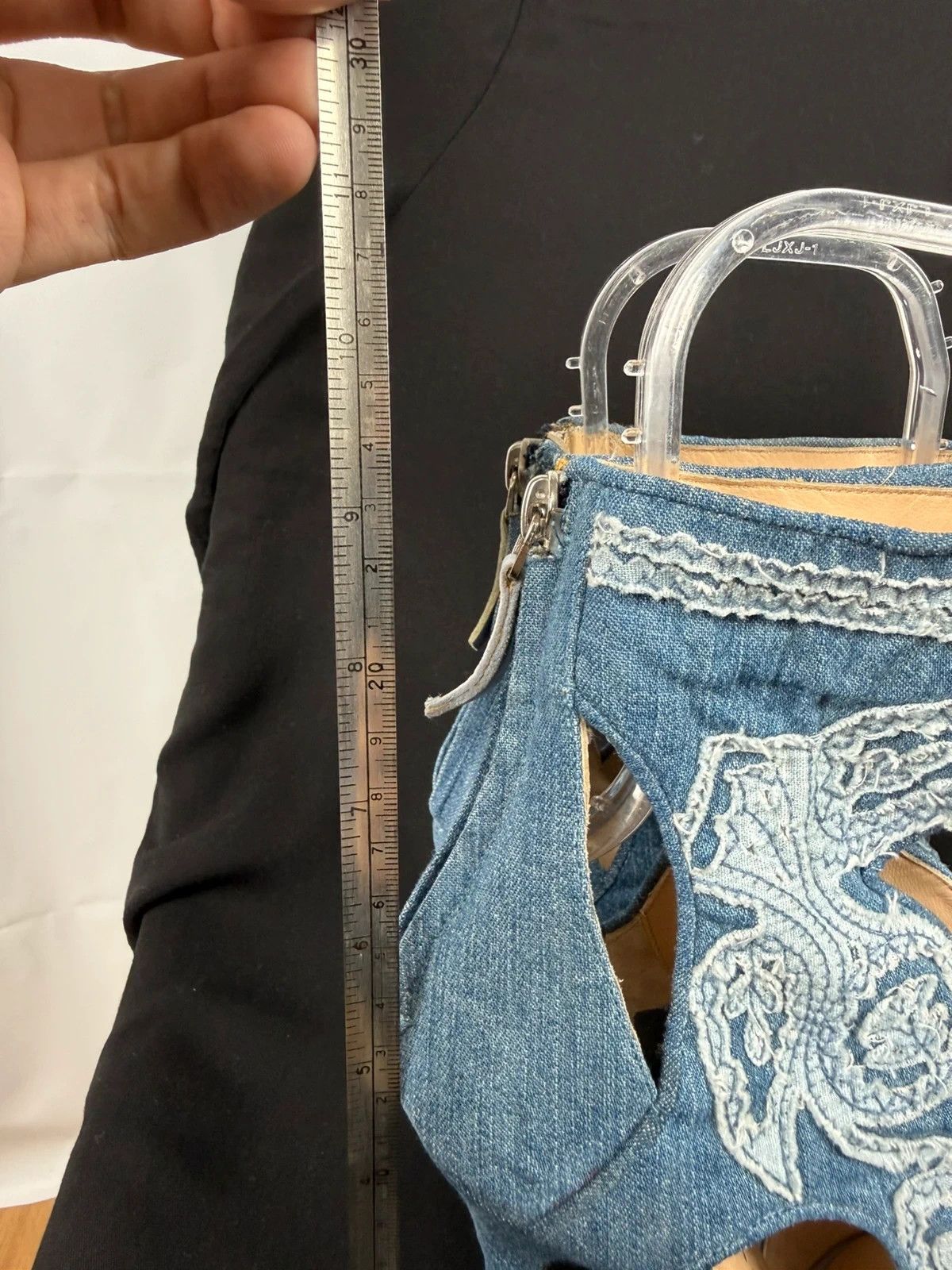 Ermanno Scervino Ermanno Scervino Denim Cloth Sandals Heels size 37 Size US 7 / IT 37 - 11 Thumbnail