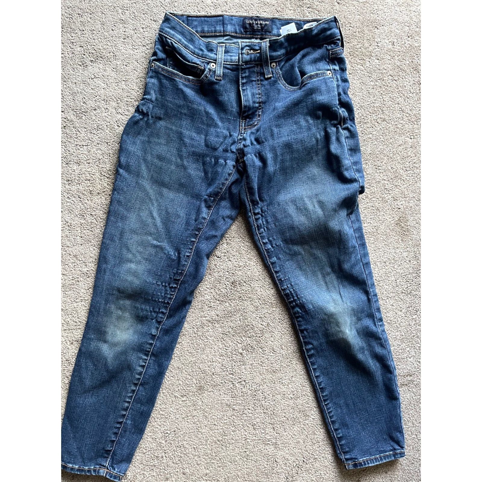 Lucky Brand VINTAGE Lucky Brand Mid Rise Skinny Jeans Size 4/27 Dark Wash Blue Denim Womens Size 27" / US 4 / IT 40 - 3 Thumbnail