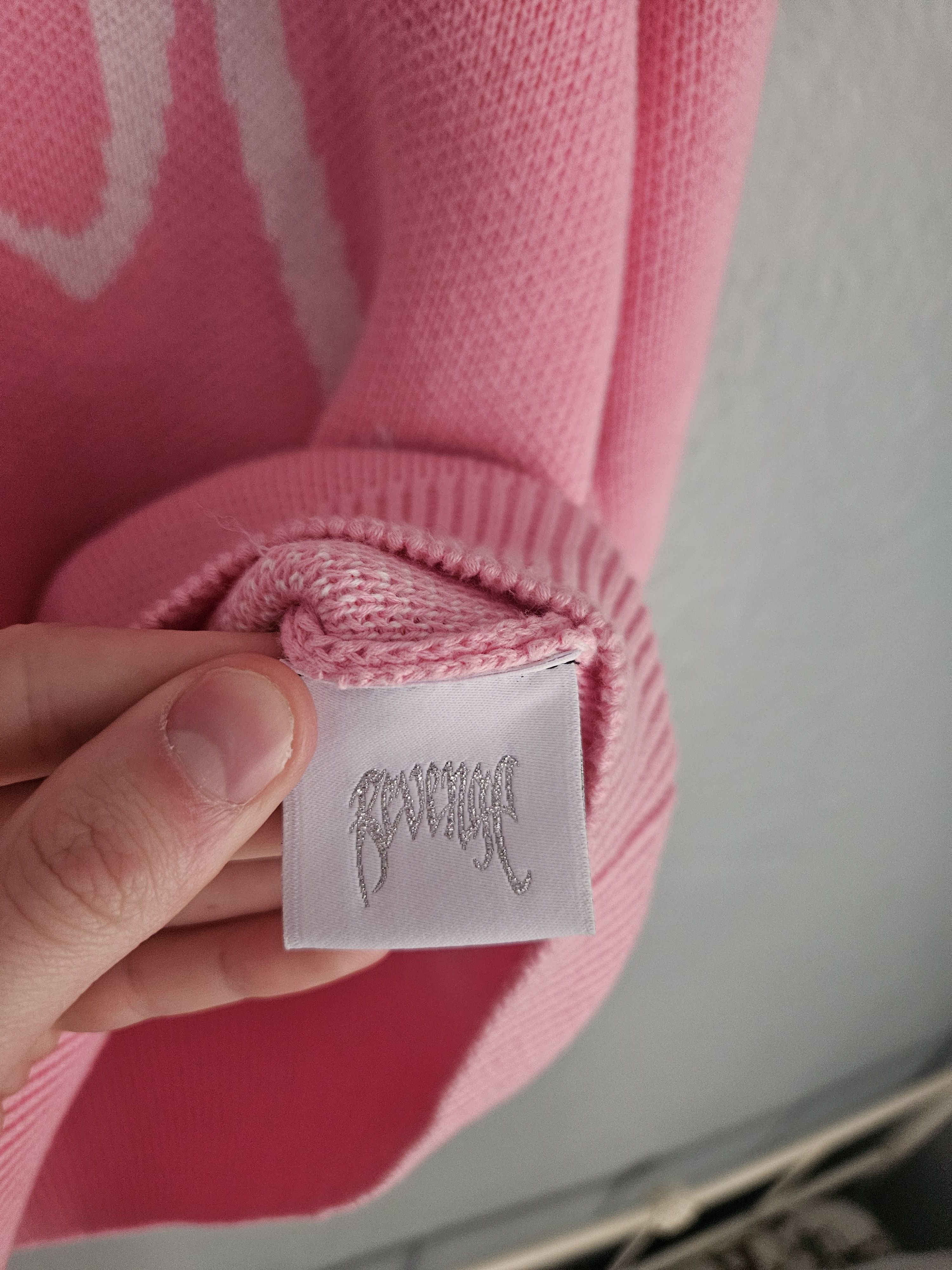 Revenge Revenge Pink Knit Arch Logo Crewneck Sweater Size US M / EU 48-50 / 2 - 9 Thumbnail