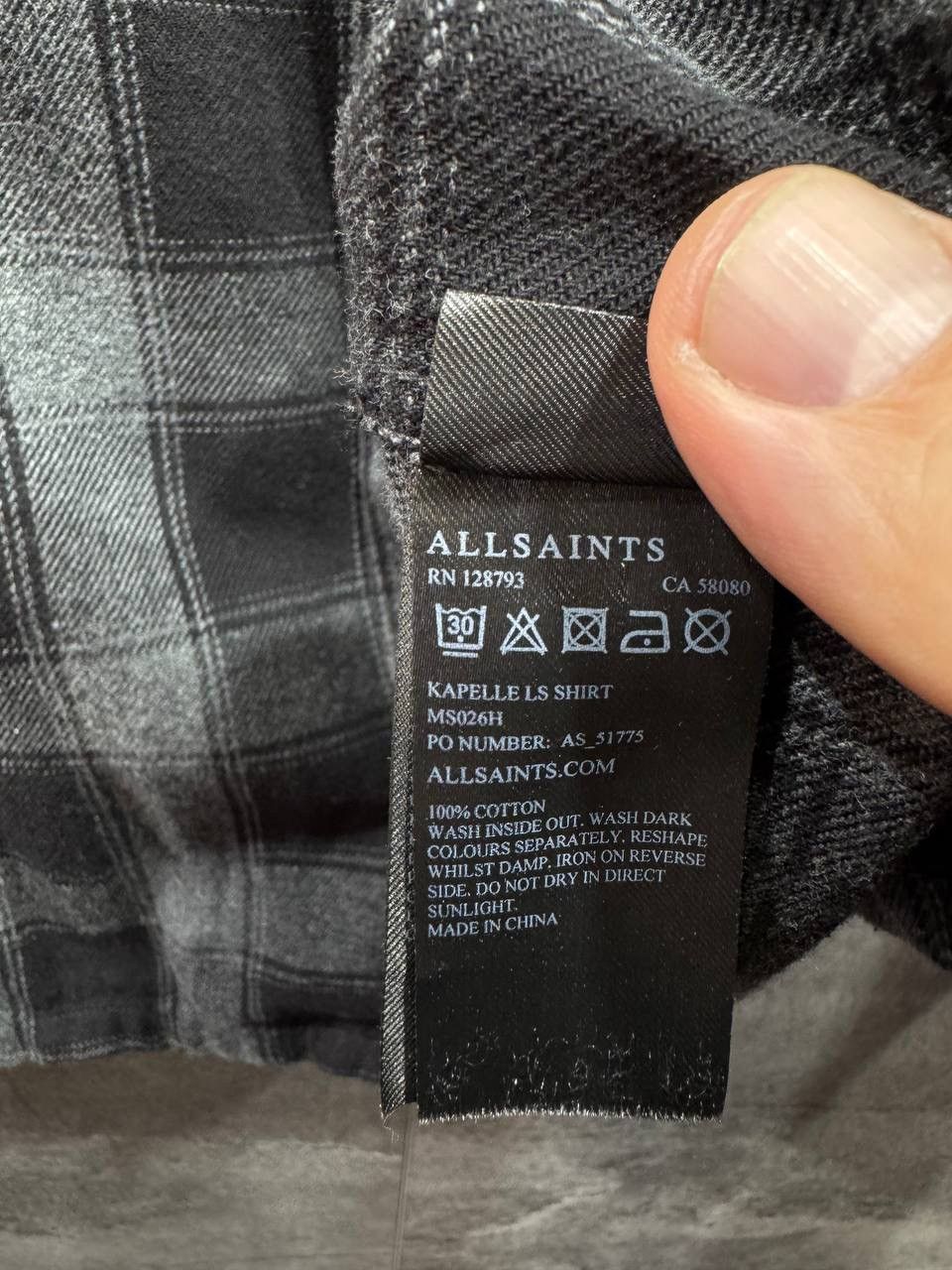 Allsaints AllSaints Cotton Flannel Plaid Kapelle Long Sleeve Shirt Size US M / EU 48-50 / 2 - 9 Thumbnail