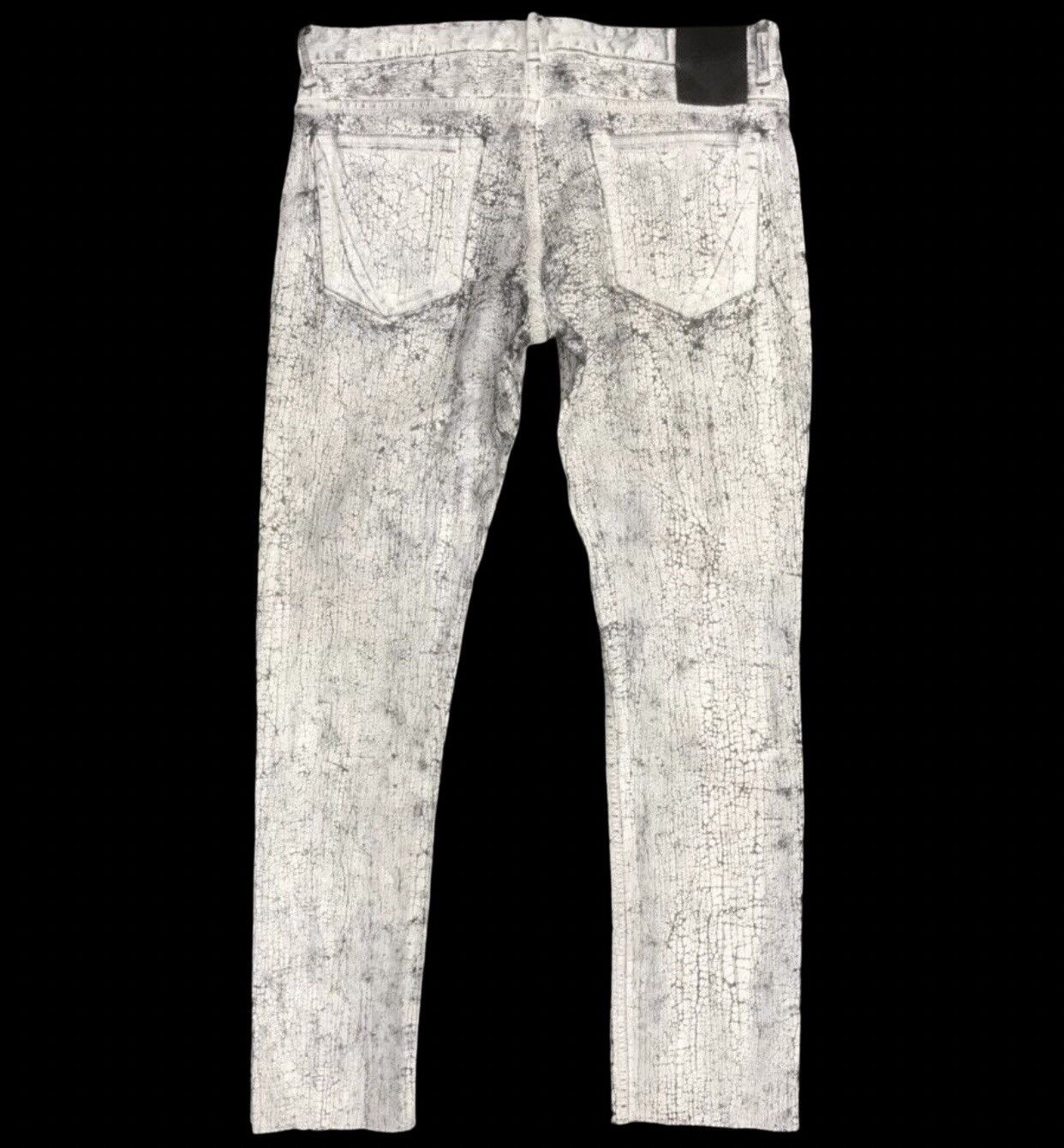 Fagassent Toshiki Aoki Cracked Paint Skinny Cropped Pant Handmade by TOSHIKI AOKI Size US 31 - 2 Thumbnail