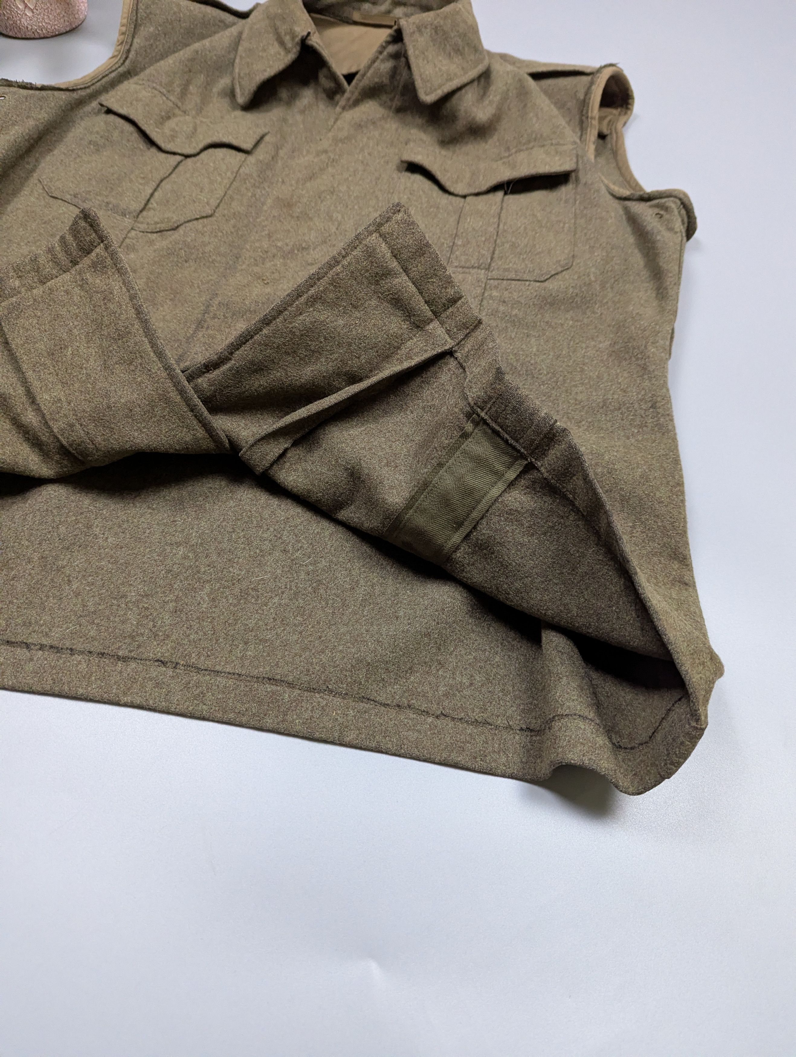 Vintage VTG 1960 Military German Wool Army Vest / Sleeveless Jacket Size US M / EU 48-50 / 2 - 11 Thumbnail