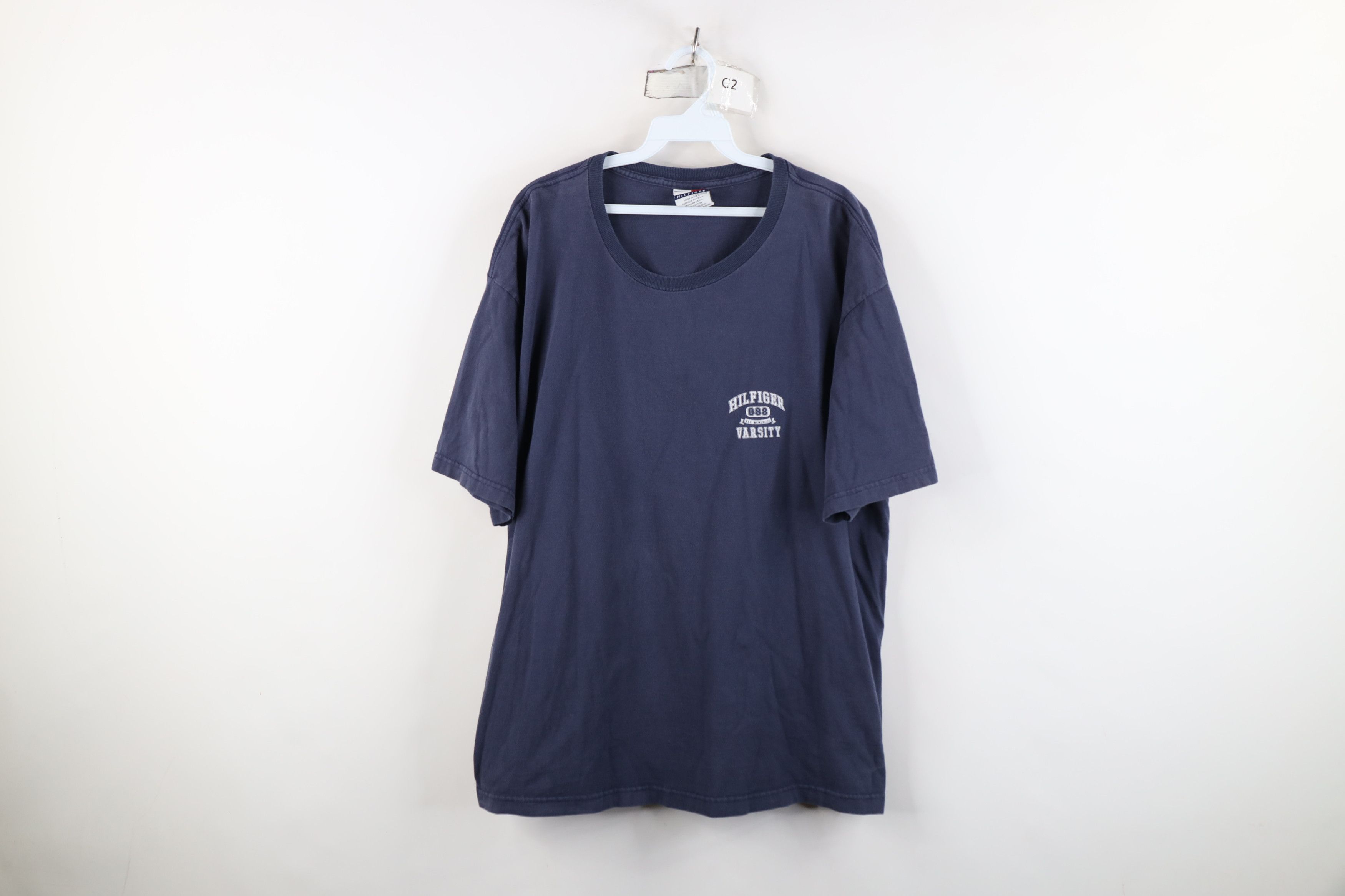 Tommy Hilfiger Vintage 90s Tommy Hilfiger Spell Varsity T-Shirt Blue USA Size US XXL / EU 58 / 5 - 1 Thumbnail