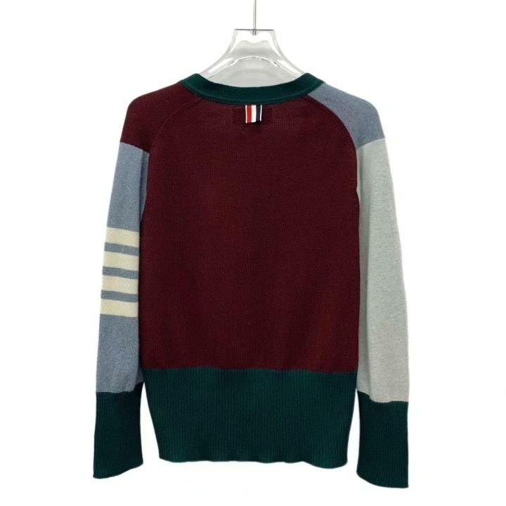 Thom Browne Thom Browne Colorblock Four-Bar Cashmere Sweater Size US M / EU 48-50 / 2 - 2 Thumbnail