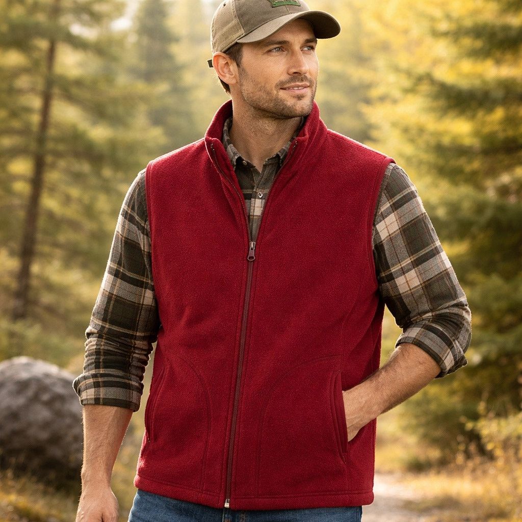 Woolrich Woolen Mills Woolrich Fleece Full-Zip Vest 2-Pockets Men's Size 2XL Red Size US XXL / EU 58 / 5 - 1 Thumbnail