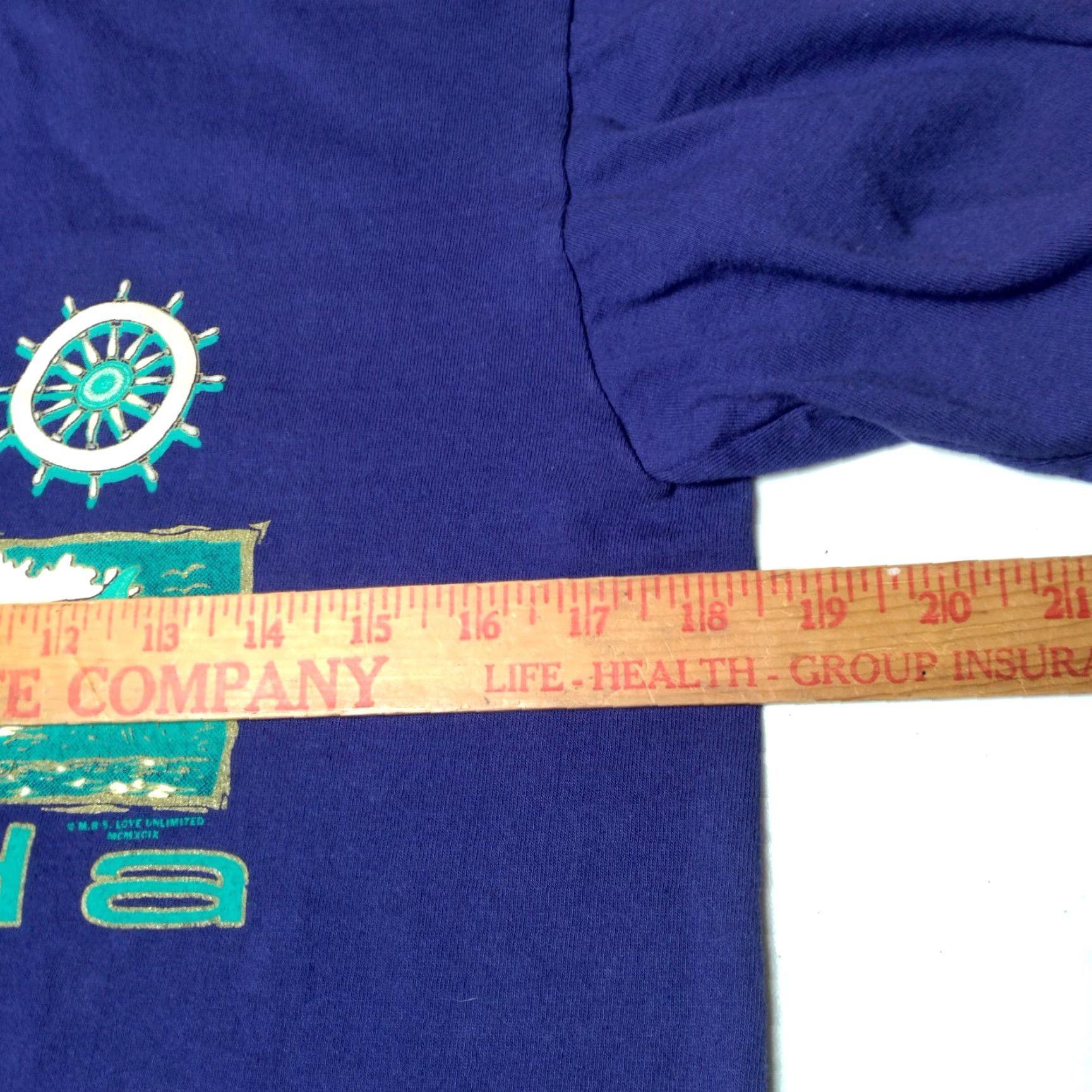 Nautica VINTAGE Unbranded Florida T-Shirt Medium Purple Nautical Dolphin Whale Sailboat Ocean Graphic Mens Size US M / EU 48-50 / 2 - 5 Thumbnail