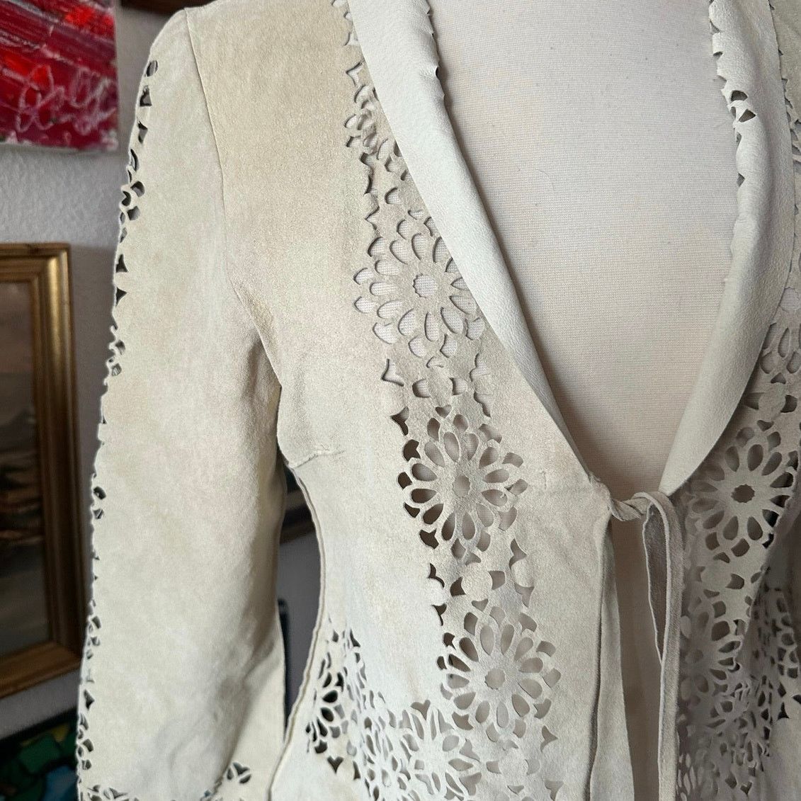Other no brand vintage floral cutout design long sleeve jacket Size M / US 6-8 / IT 42-44 - 2 Thumbnail