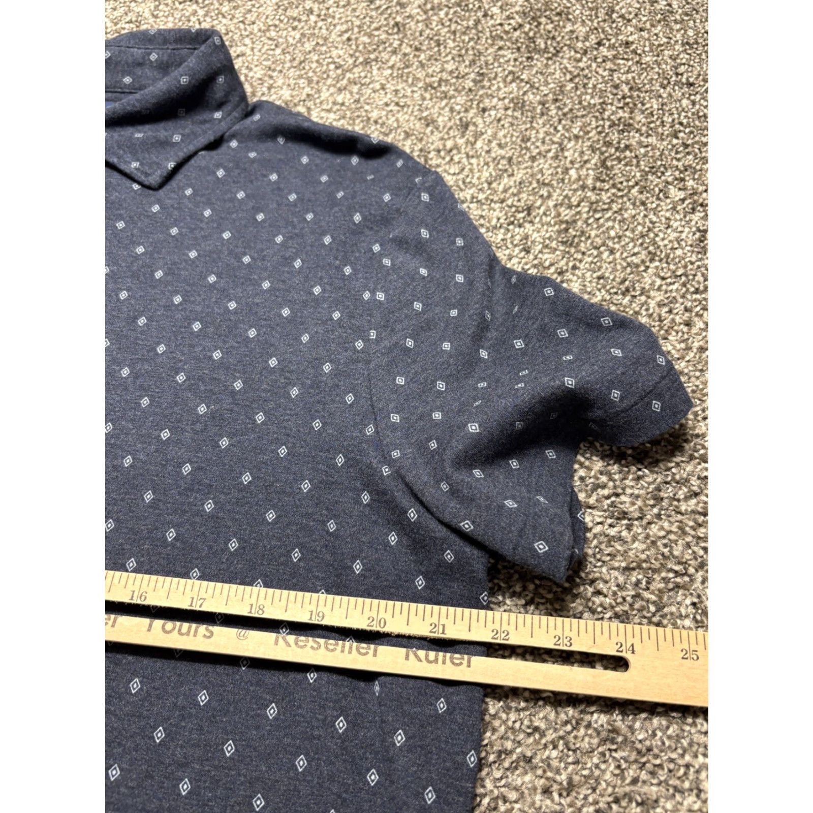 Polo Ralph Lauren **Polo Ralph Lauren Mens Large Geometric Print Blue Shirt** User: **Polo Ralph Lauren Mens Large Geometric Blue Shirt** Size US L / EU 52-54 / 3 - 7 Thumbnail