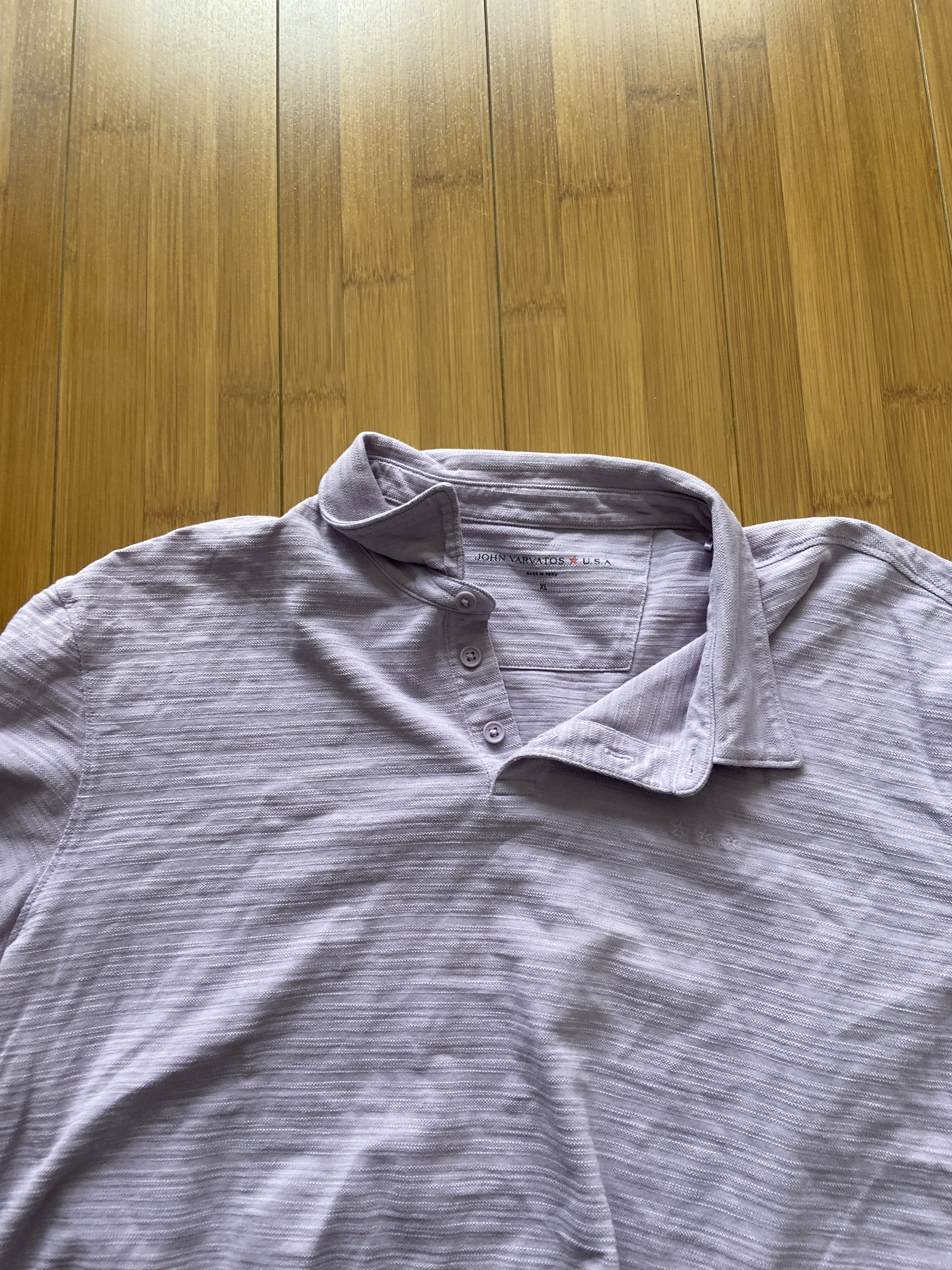John Varvatos John Varvatos Lilac Purple Polo Shirt Cotton Men's Large Size US L / EU 52-54 / 3 - 2 Thumbnail