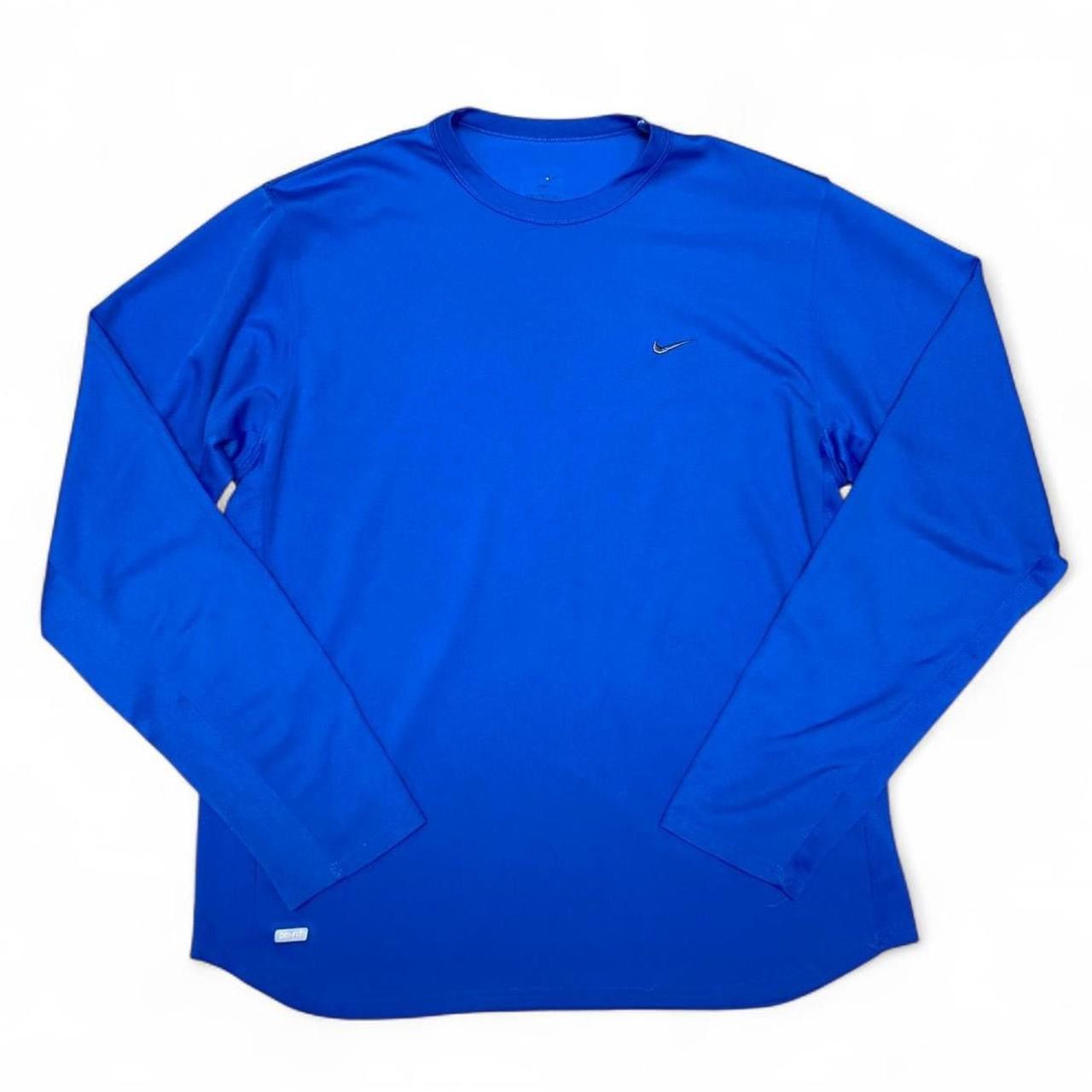 Nike Y2K Nike royal blue dri fit Longsleeve Size US M / EU 48-50 / 2 - 1 Thumbnail