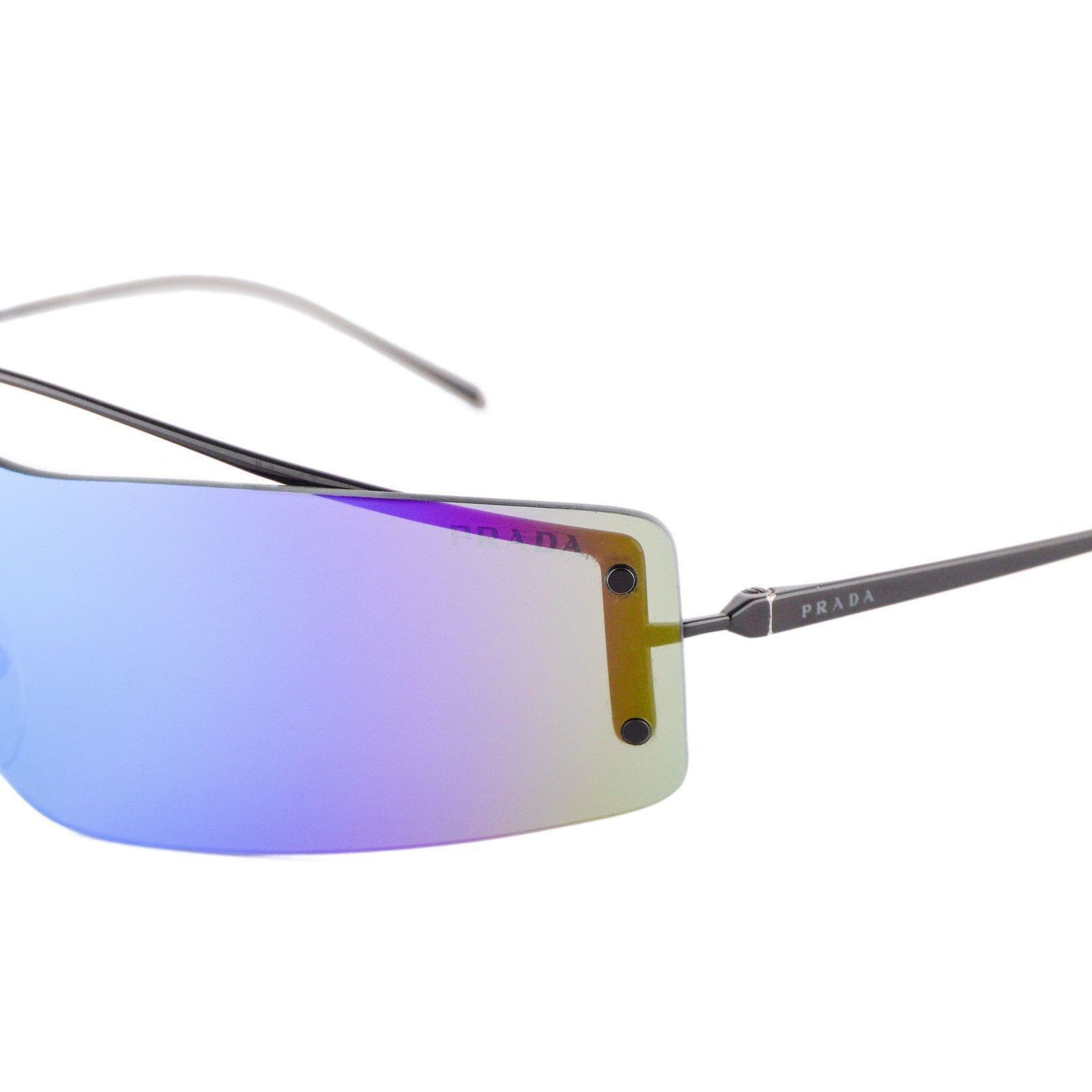 Prada Prada SPR 61V Silver Logo Gradient Lenses Rimless Sunglasses Size ONE SIZE - 6 Thumbnail