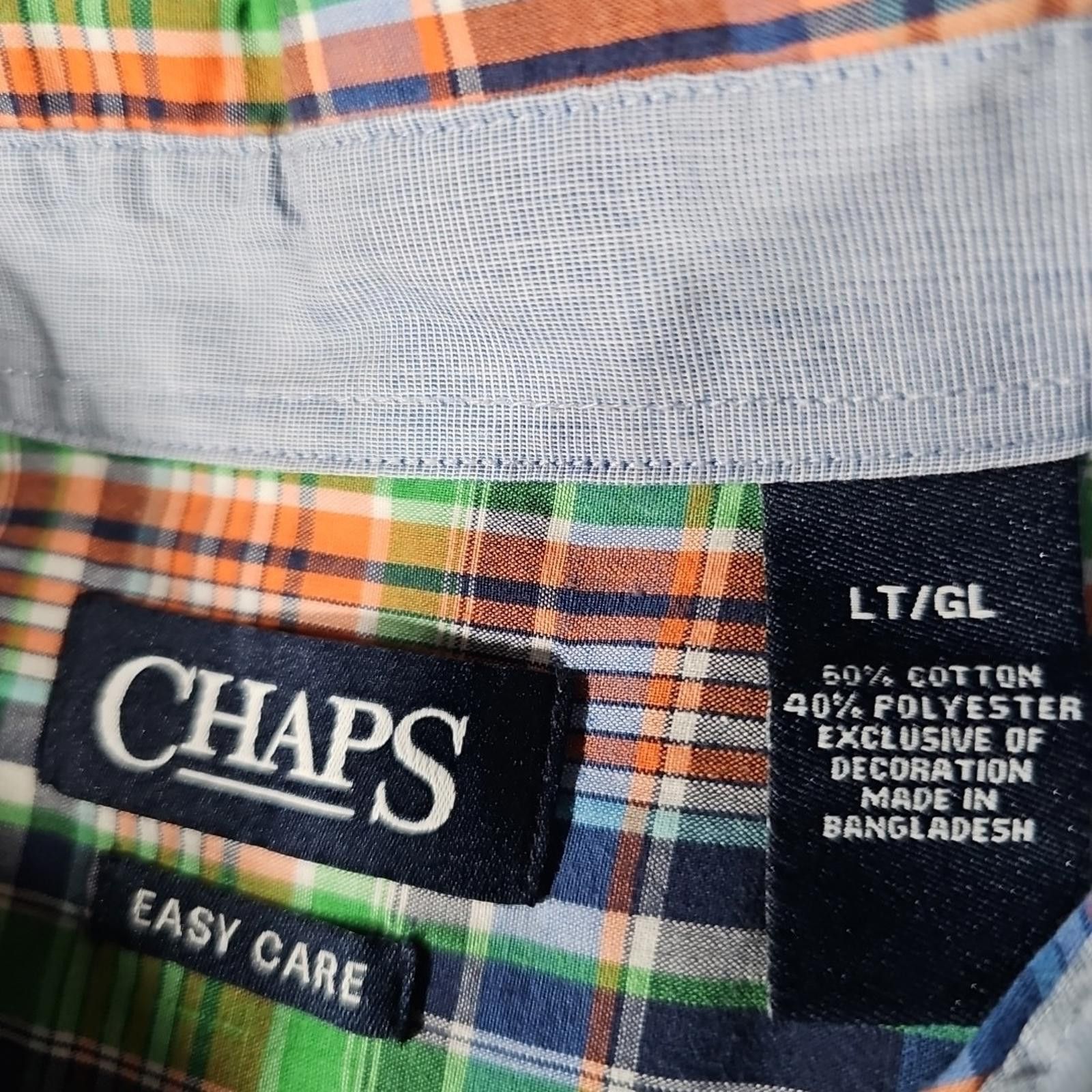 Chaps Chaps LT Easy Care Bright Plaid Button Up Size US L / EU 52-54 / 3 - 4 Thumbnail