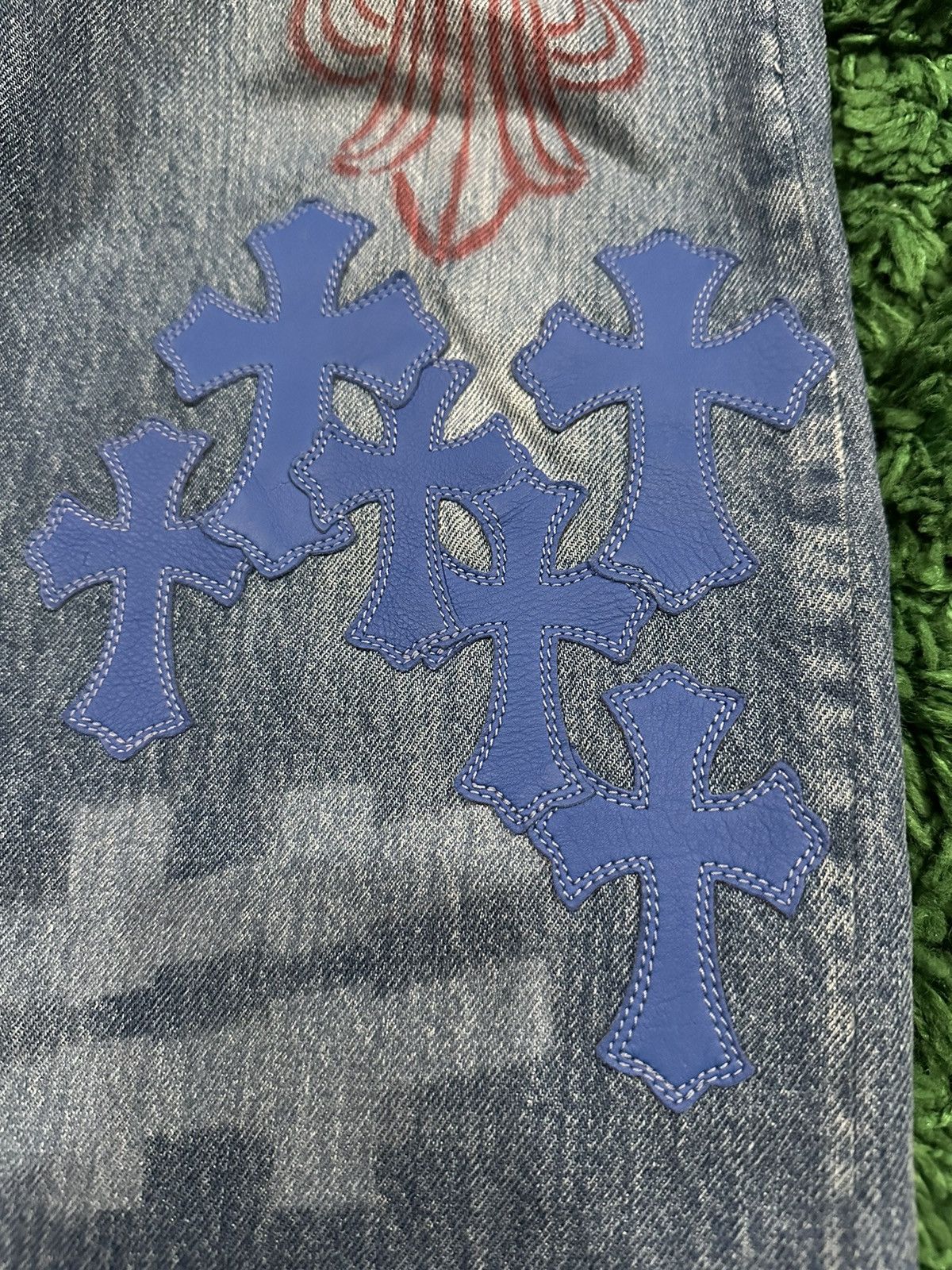 Chrome Hearts Chrome Hearts Levi’s Stencil Cross Patch Denim Size US 33 - 18 Thumbnail