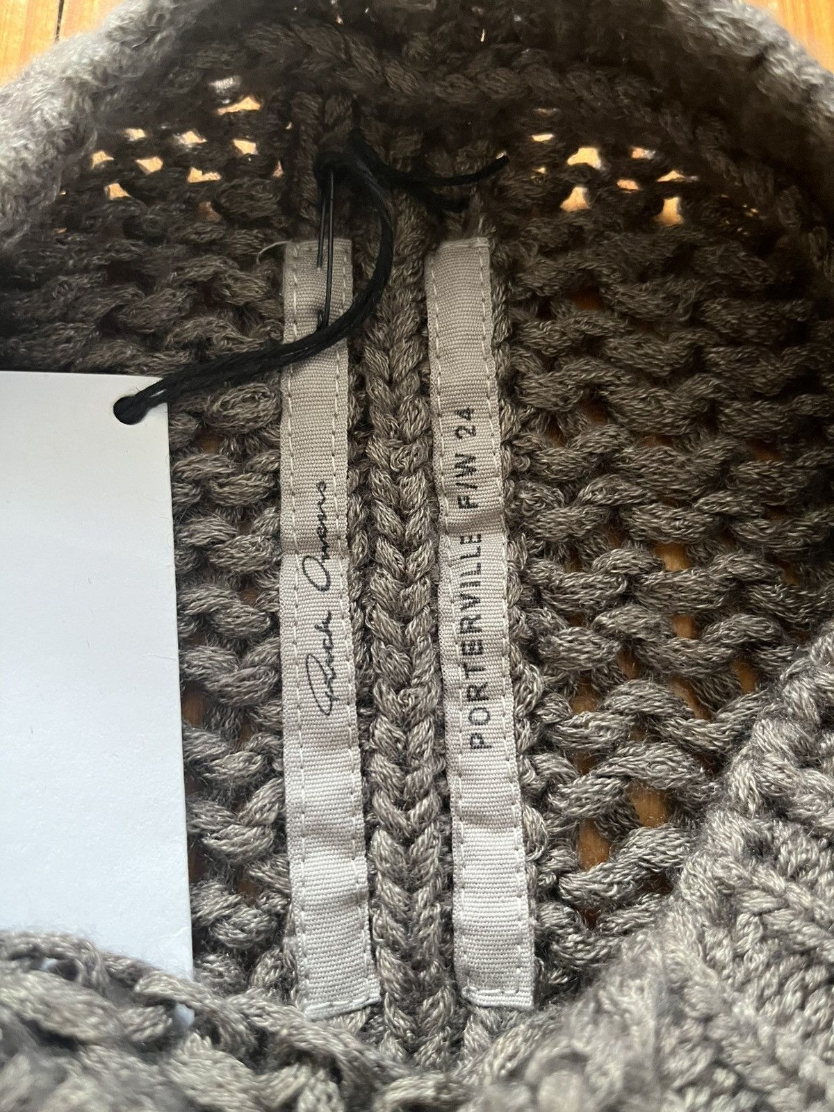 Rick Owens Rick Owens Las Palmas Open Knit Chunky Cashmere Sweater Dust Size US L / EU 52-54 / 3 - 3 Thumbnail