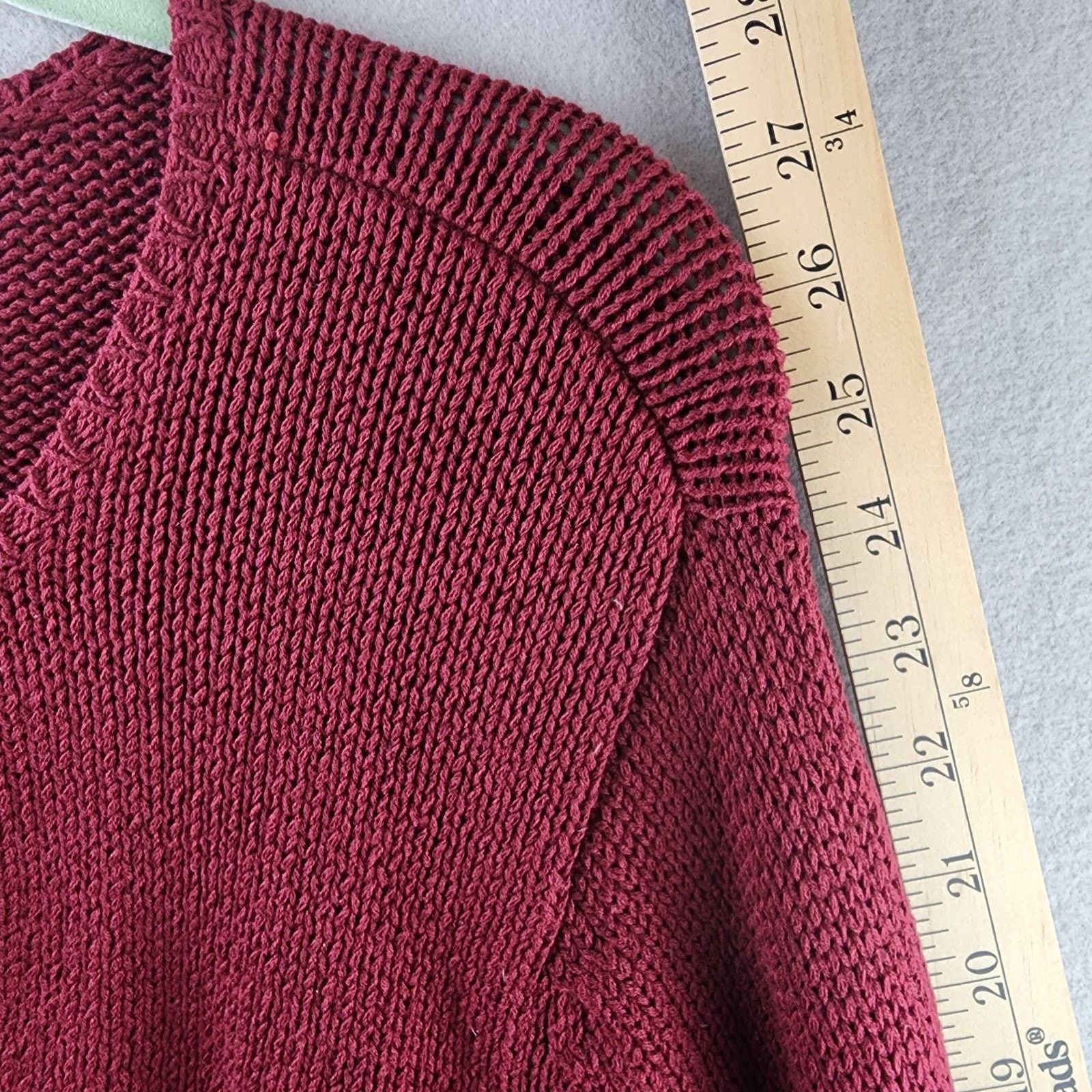 Talbots Talbots Maroon Zip-Up Cotton Knit Cardigan w/Pockets Small Size S / US 4 / IT 40 - 5 Thumbnail