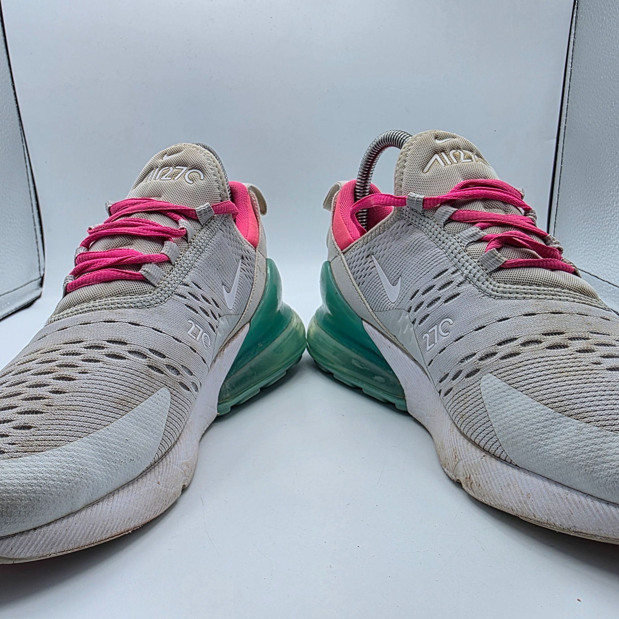 Nike Nike Air Max 270 South Beach Womens Size 8 Gray Pink Sneaker Size US 8 / IT 38 - 2 Thumbnail