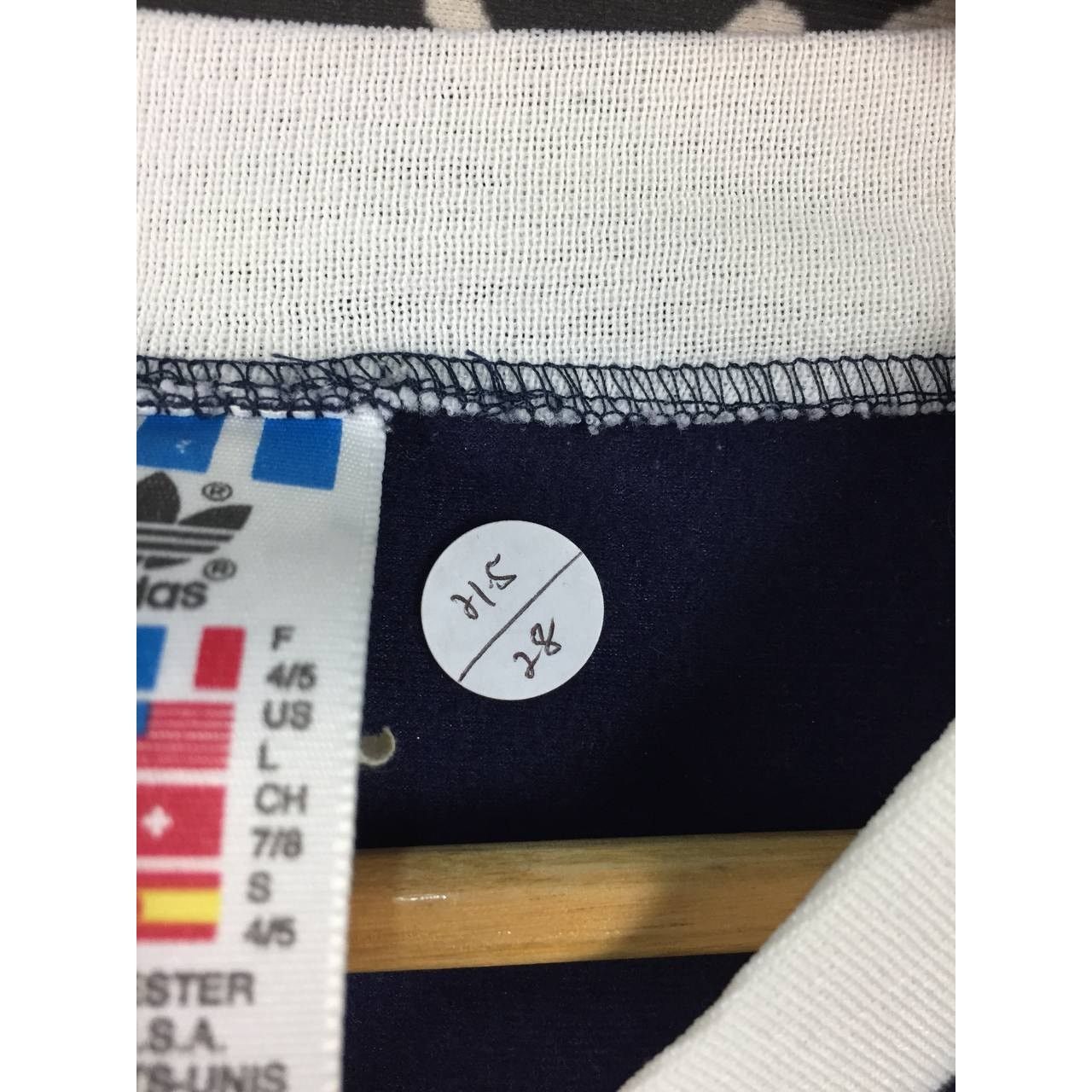 Adidas × Vintage Vtg 90s Adidas V-Neck Made In Usa Jersey Size US L / EU 52-54 / 3 - 11 Thumbnail