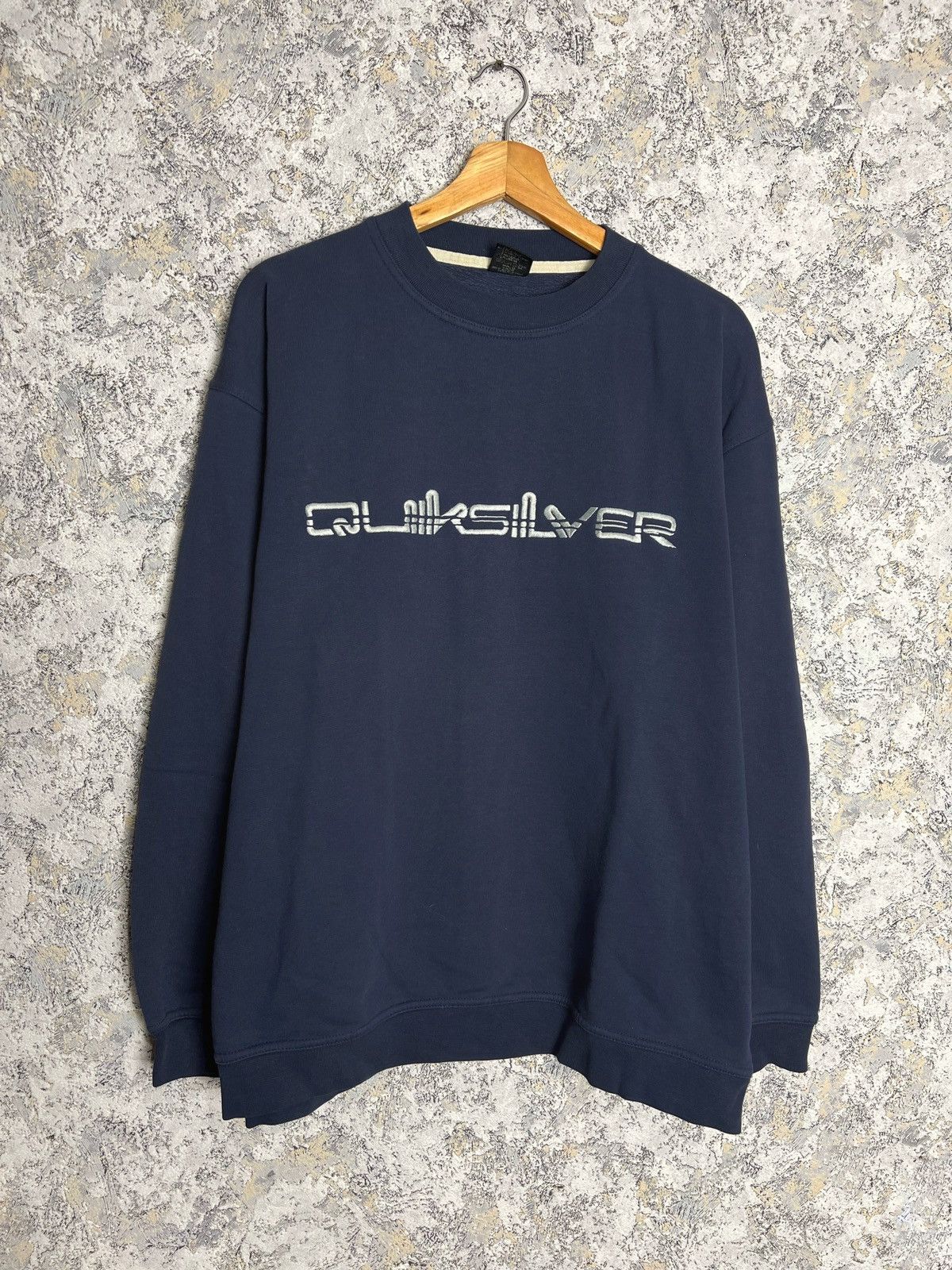 Quiksilver × Vintage Vintage Quiksilver Baggy Sweatshirt Big Center Logo Surfing Size US XL / EU 56 / 4 - 1 Thumbnail