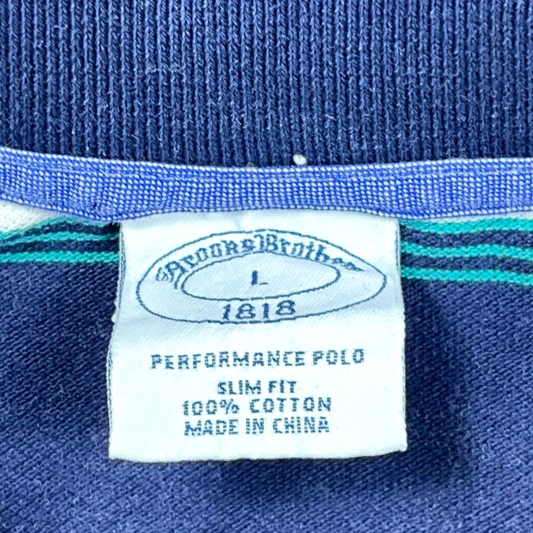 Brooks Brothers Brooks Brothers Polo Shirt Men L Blue White Colorblock 90s Classic Designer Preppy Striped Short Sleeve Button Collar Mens Polo Size US L / EU 52-54 / 3 - 3 Thumbnail