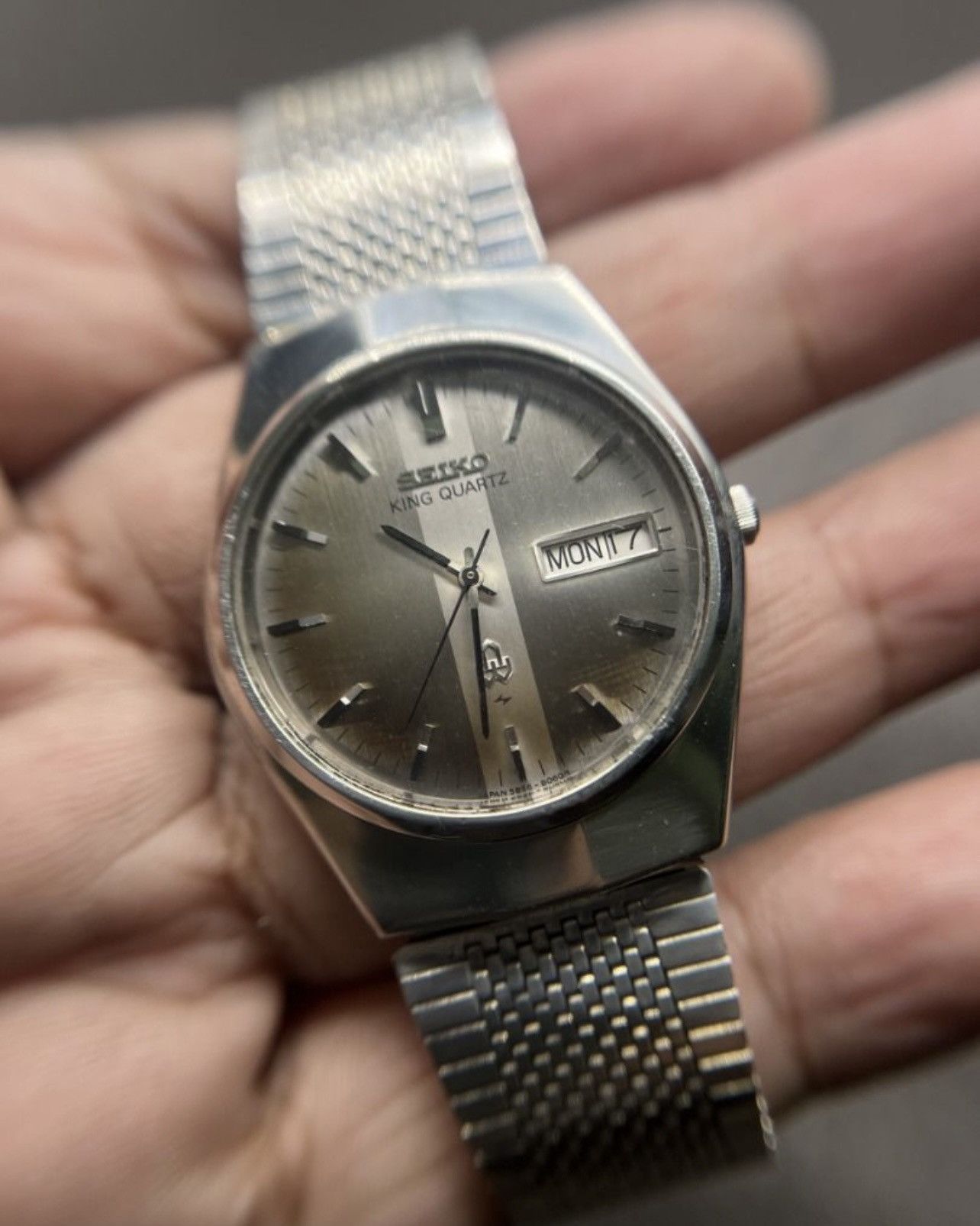 Seiko Vintage 80s Seiko King Quartz Patina Silver Dial Size ONE SIZE - 1 Thumbnail