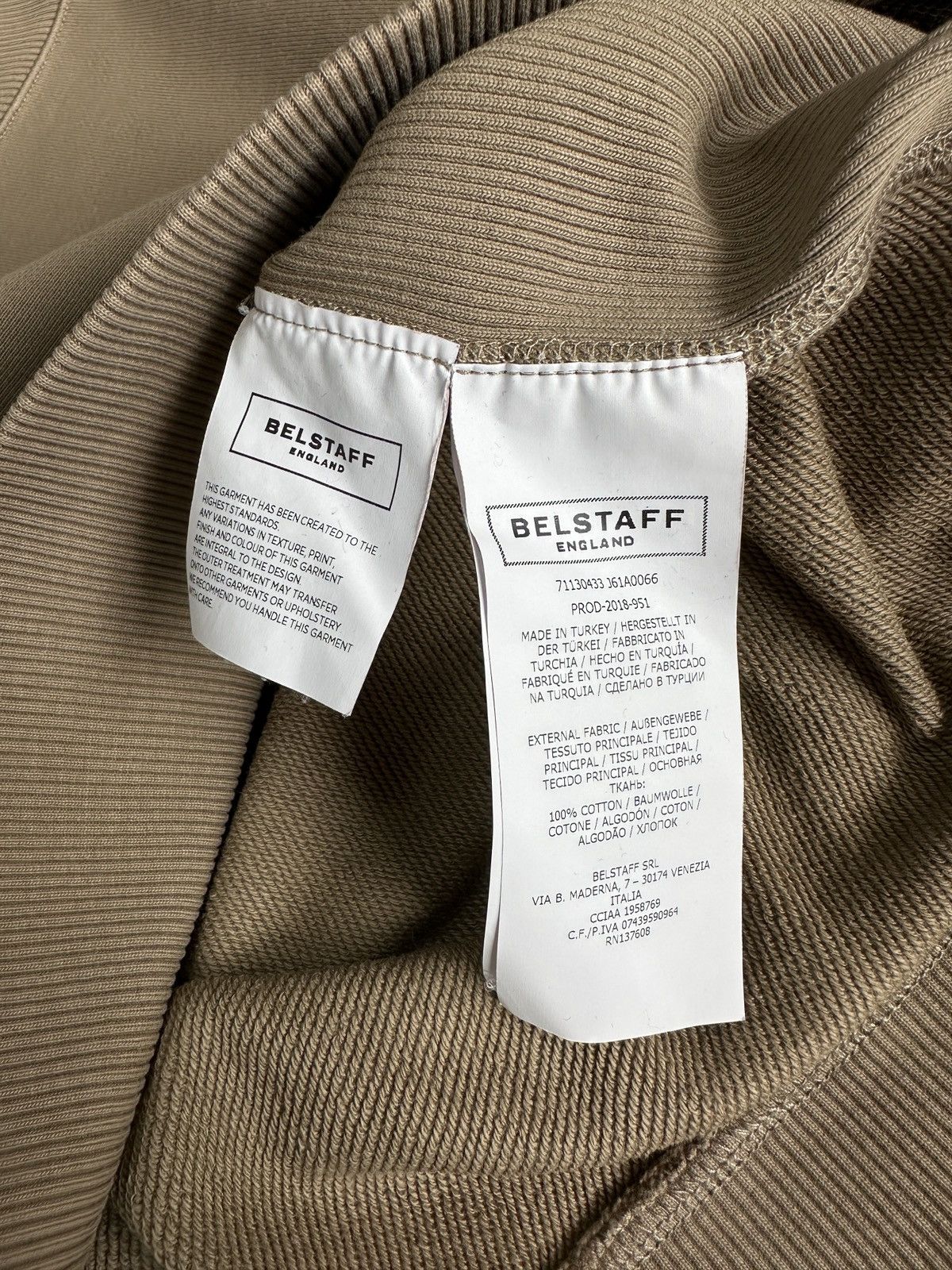Belstaff BELSTAFF Signature Crewneck Beige Sweatshirt Big Logo Men’s Size US L / EU 52-54 / 3 - 8 Thumbnail