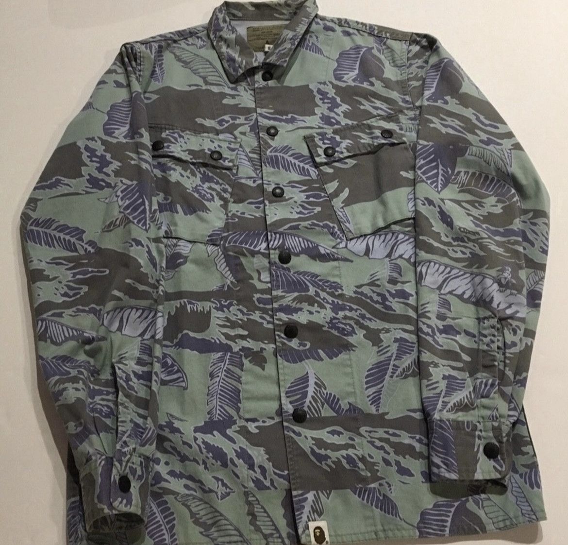 Bape Bape cut and sewn long sleeve button up shirt Size US S / EU 44-46 / 1 - 1 Thumbnail