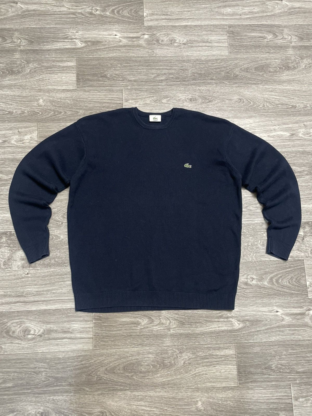 Lacoste Vintage Lacoste Navy Blue Cotton Sweater Size US L / EU 52-54 / 3 - 1 Thumbnail