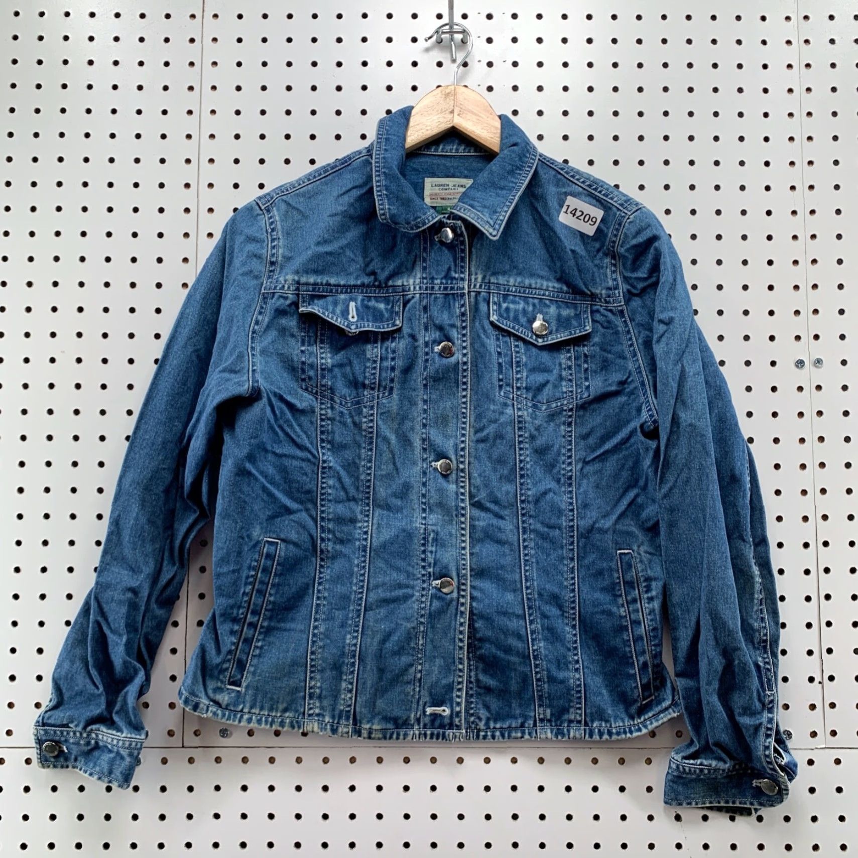 Ralph Lauren VINTAGE Lauren Ralph Lauren Denim Jacket Women's Small Blue Button-Down 90s Style Ladies Size S / US 4 / IT 40 - 6 Thumbnail