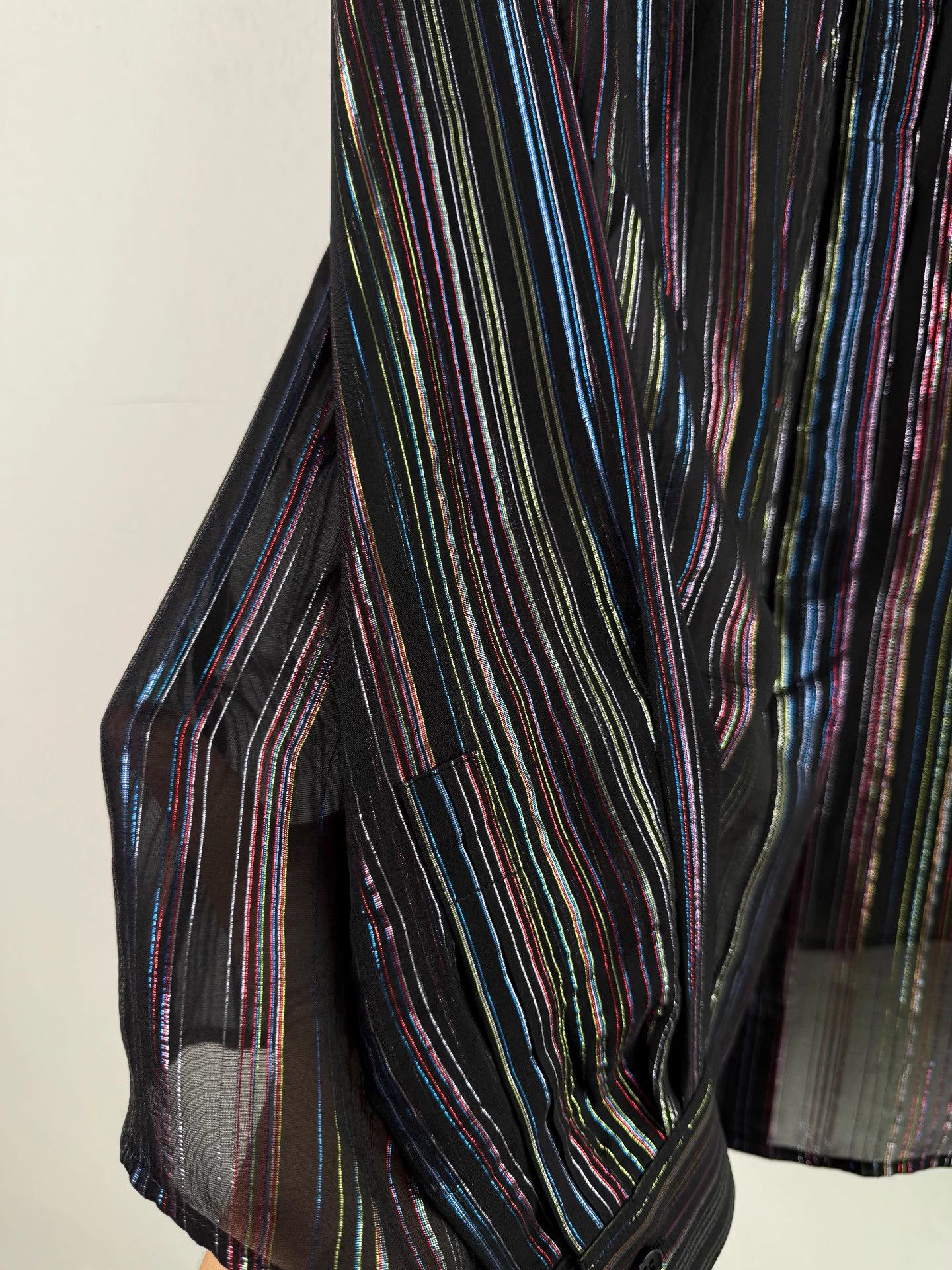 Saint Laurent Paris Saint Laurent 91% Silk 9% Metallic Shirt M Size M / US 6-8 / IT 42-44 - 4 Thumbnail