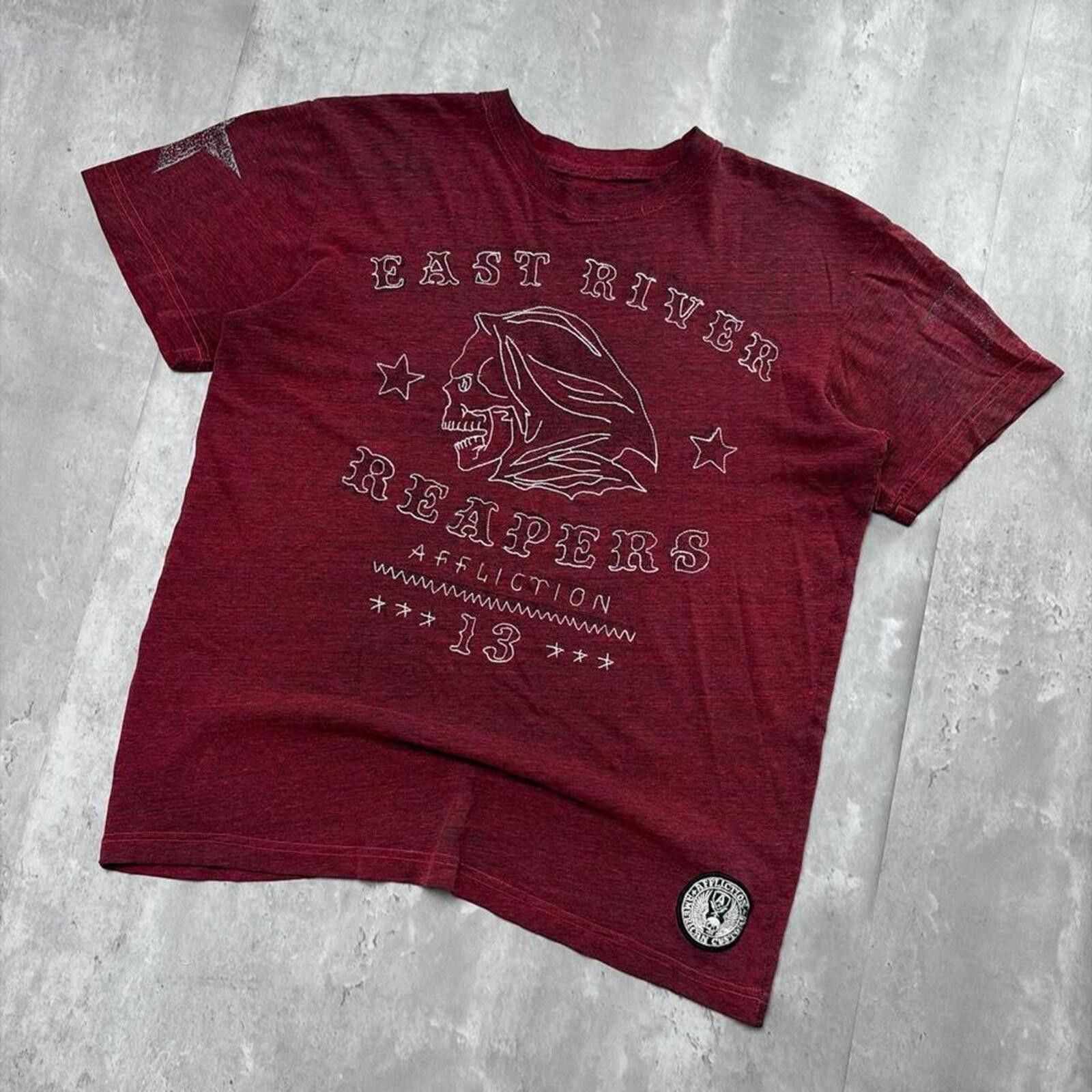 Affliction Y2K Affliction Grunge Gothic Stitched Skater T-Shirt Size US M / EU 48-50 / 2 - 3 Thumbnail