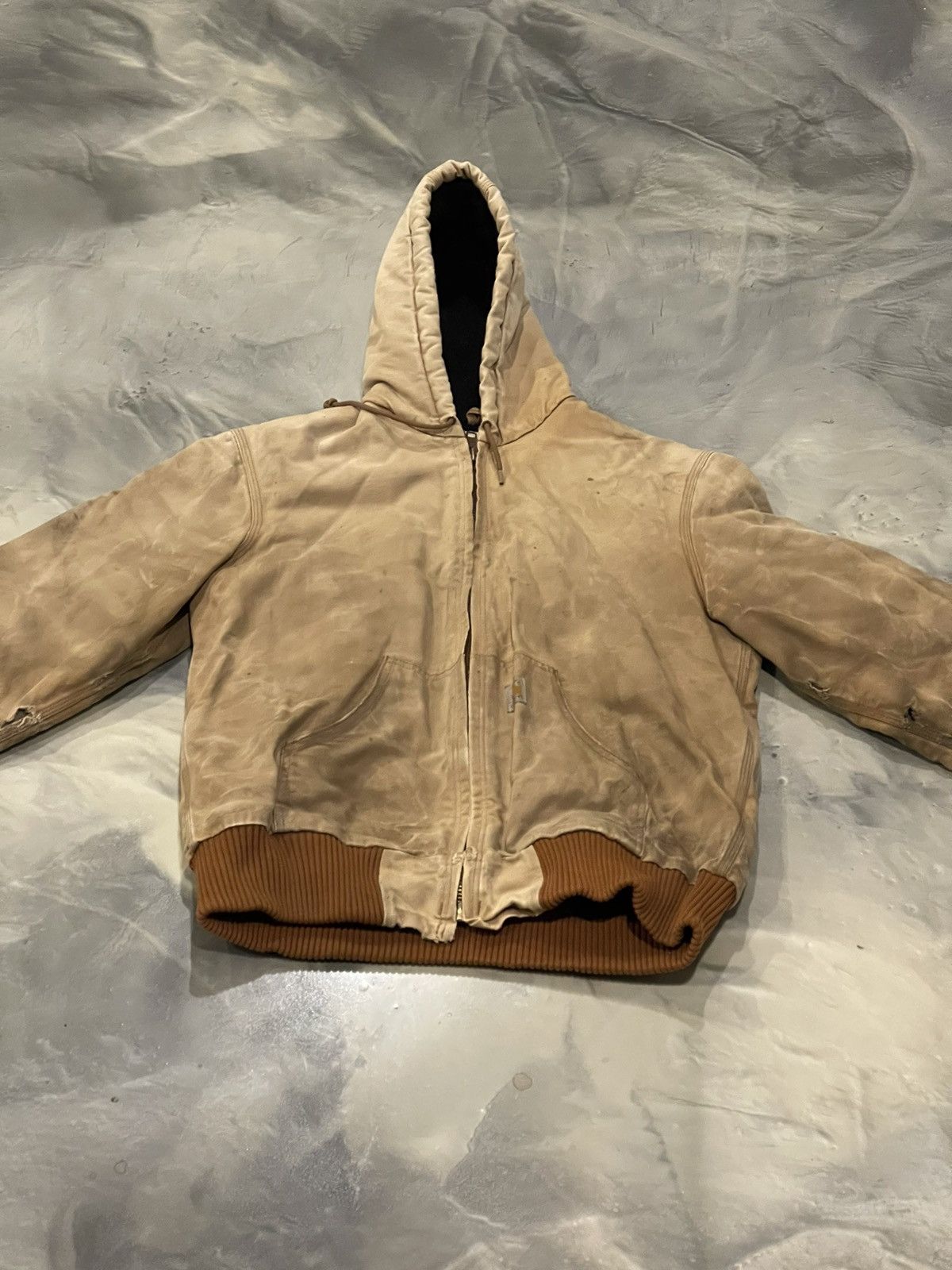 Carhartt Vintage Farm Worn Carhartt Duck Lined hooded Zip Size Med Size US M / EU 48-50 / 2 - 1 Thumbnail