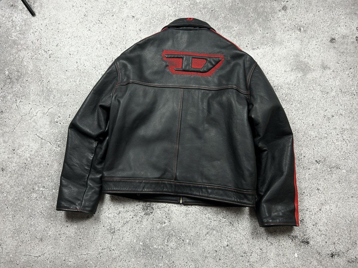 ®︎　　diesel leather jacket archive Diesel archive 00s leather biker jacket