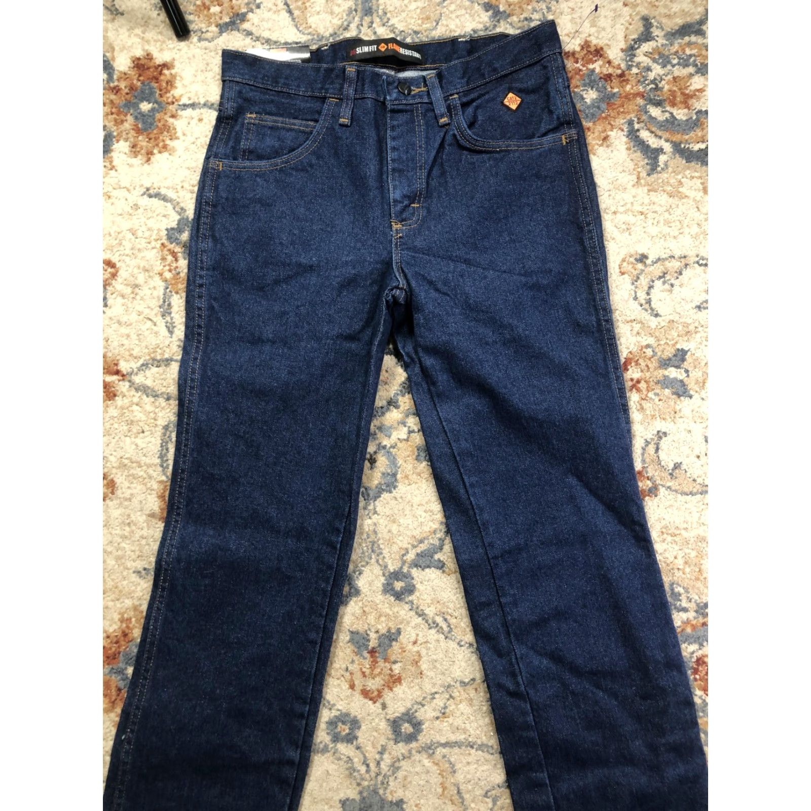Wrangler Wrangler FR36MWZ Jeans Mens 30x32 Dark Wash Slim Straight Flame-Resistant Denim Size US 30 / EU 46 - 3 Thumbnail