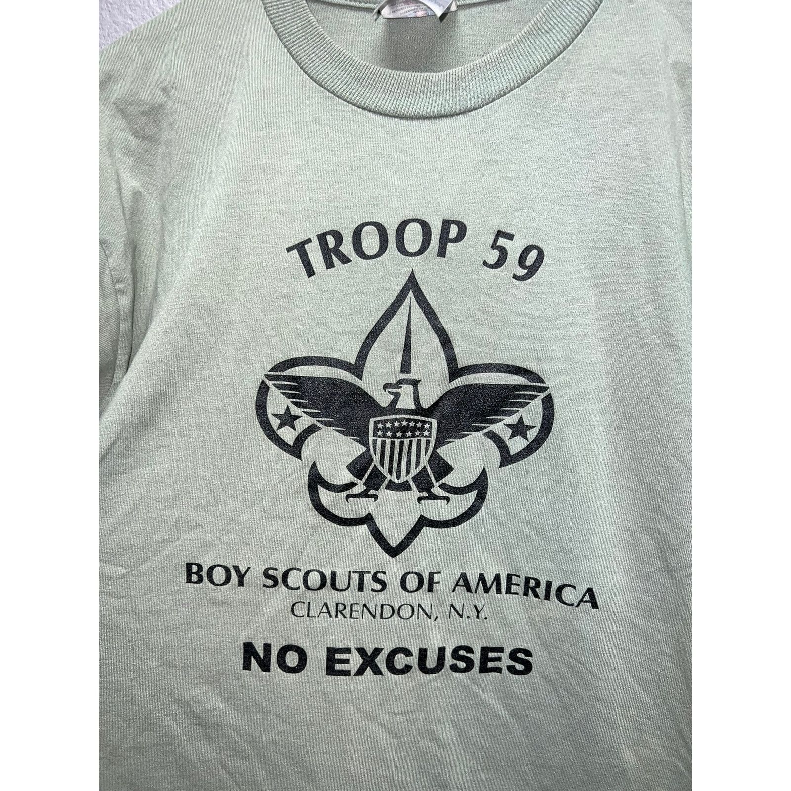 Jerzees Vintage Boy Scouts Shirt Troop 59 Clarendon Tee 90s Medium Size US M / EU 48-50 / 2 - 2 Thumbnail